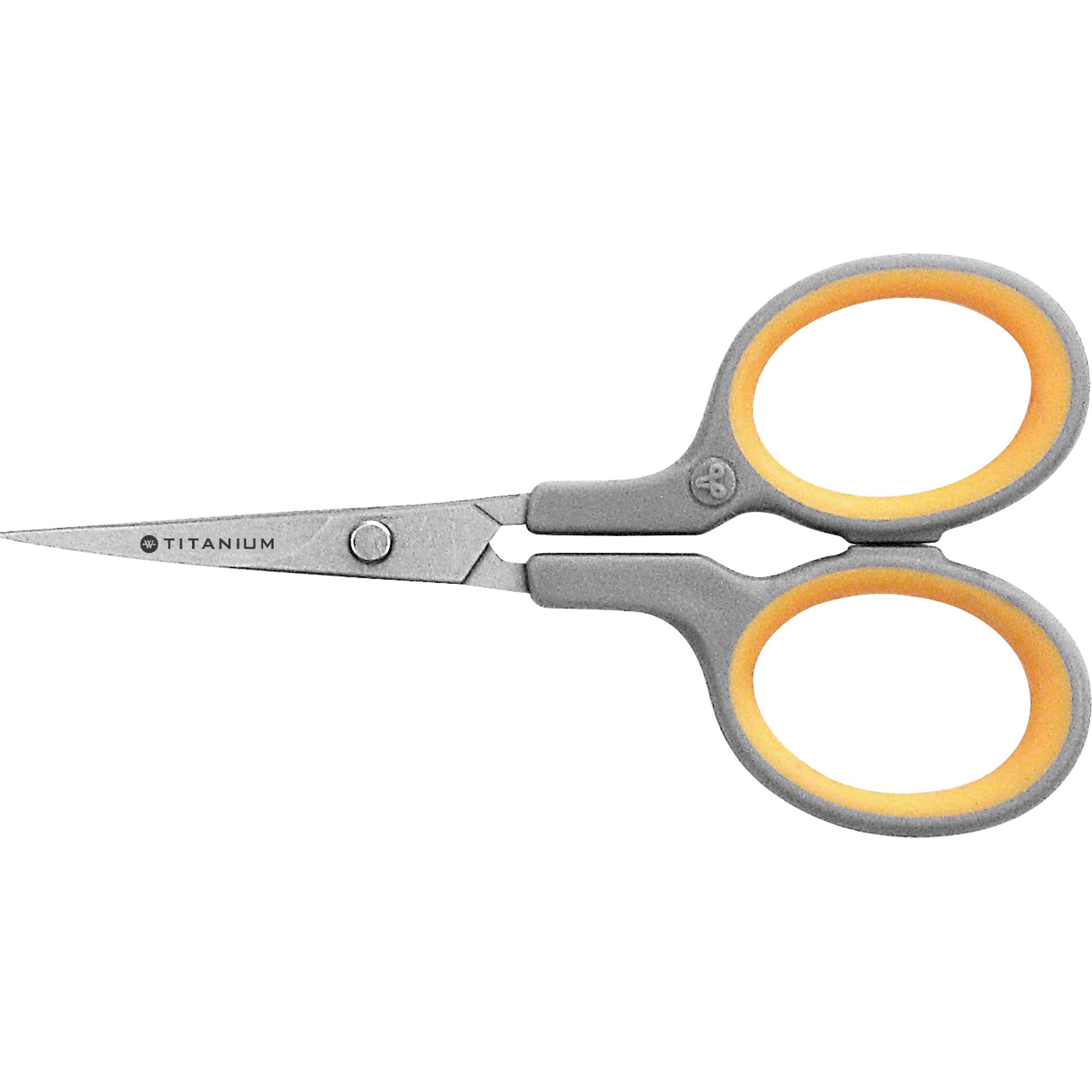Papierscheren Schere Titanium Super E-30444 00 geb. 10cm/4Zoll gelb/grau