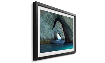 WandbilderXXL Bild mit Rahmen Blue Caves, Landschaft, Wandbild, in 4 Größen erhältlich