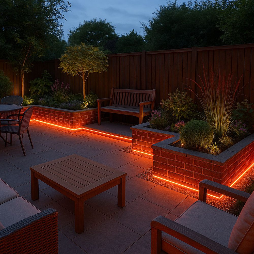 GLOBO LIGHTING Dekolicht, LED-Leuchtmittel fest verbaut, Farbig, LED Lichterschlauch Beleuchtung Außen Garten Terrasse Weg Transparent