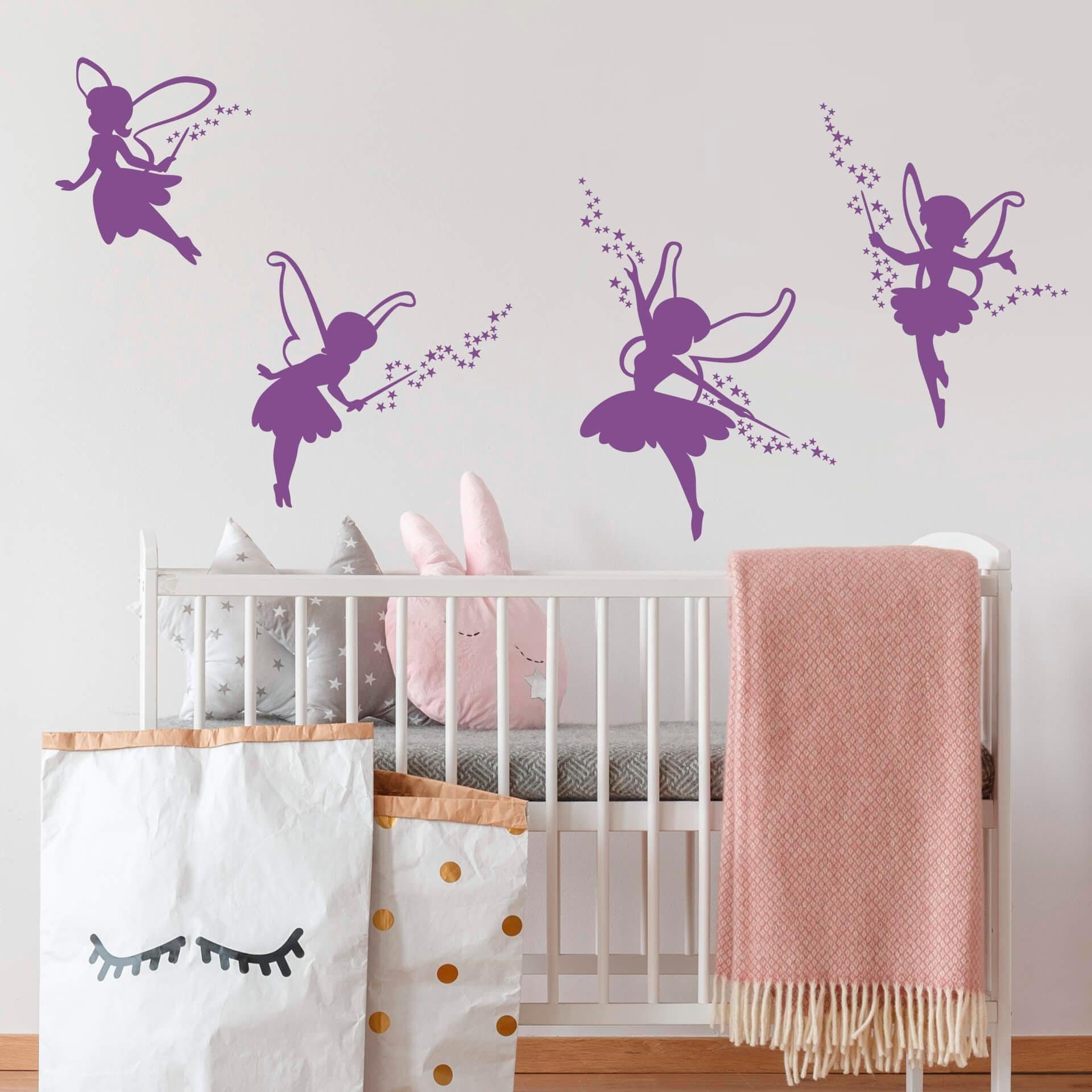 Wall-Art Wandtattoo Feen Set lila