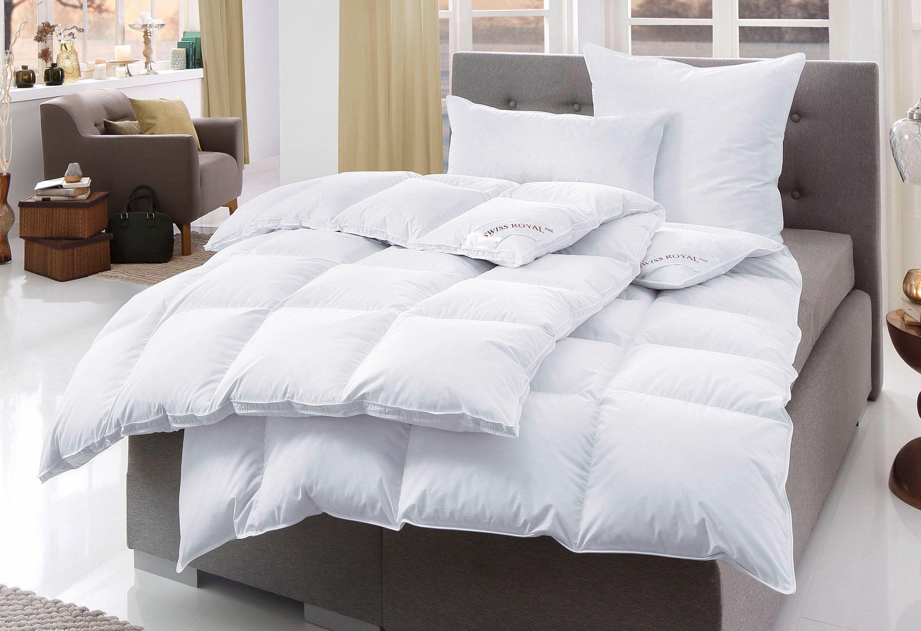 Haeussling Daunenbettdecke Swiss Royal, Bettdecken für Sommer und Winter, Ganzjahresdecke, Decke, Füllung: 90% Daunen, 10% Federn, Bezug: 100% Baumwolle, Bettde – Bild 5 von 5