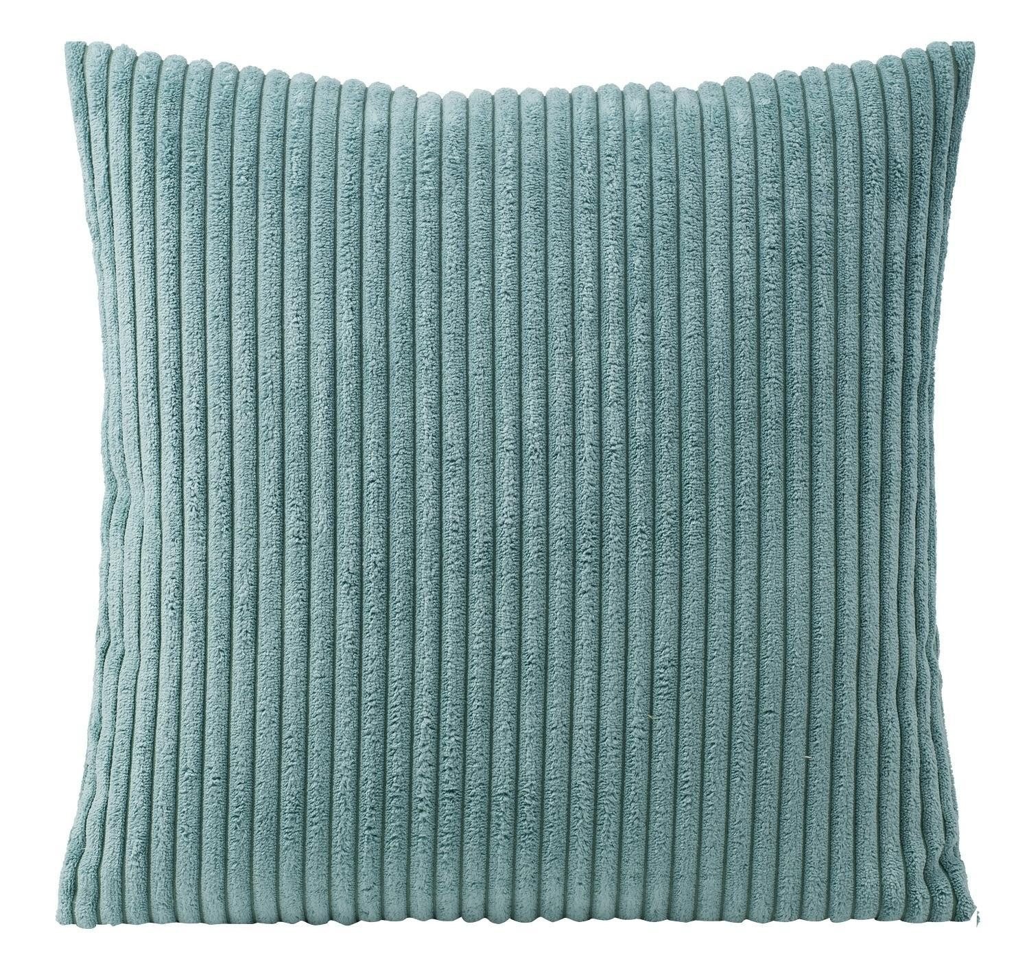 Gözze Подушкиhülle ANAFI, 40 x 40 cm, Aqua, Polyester, Cordoptik, (1 Stück), mit Reißverschluss