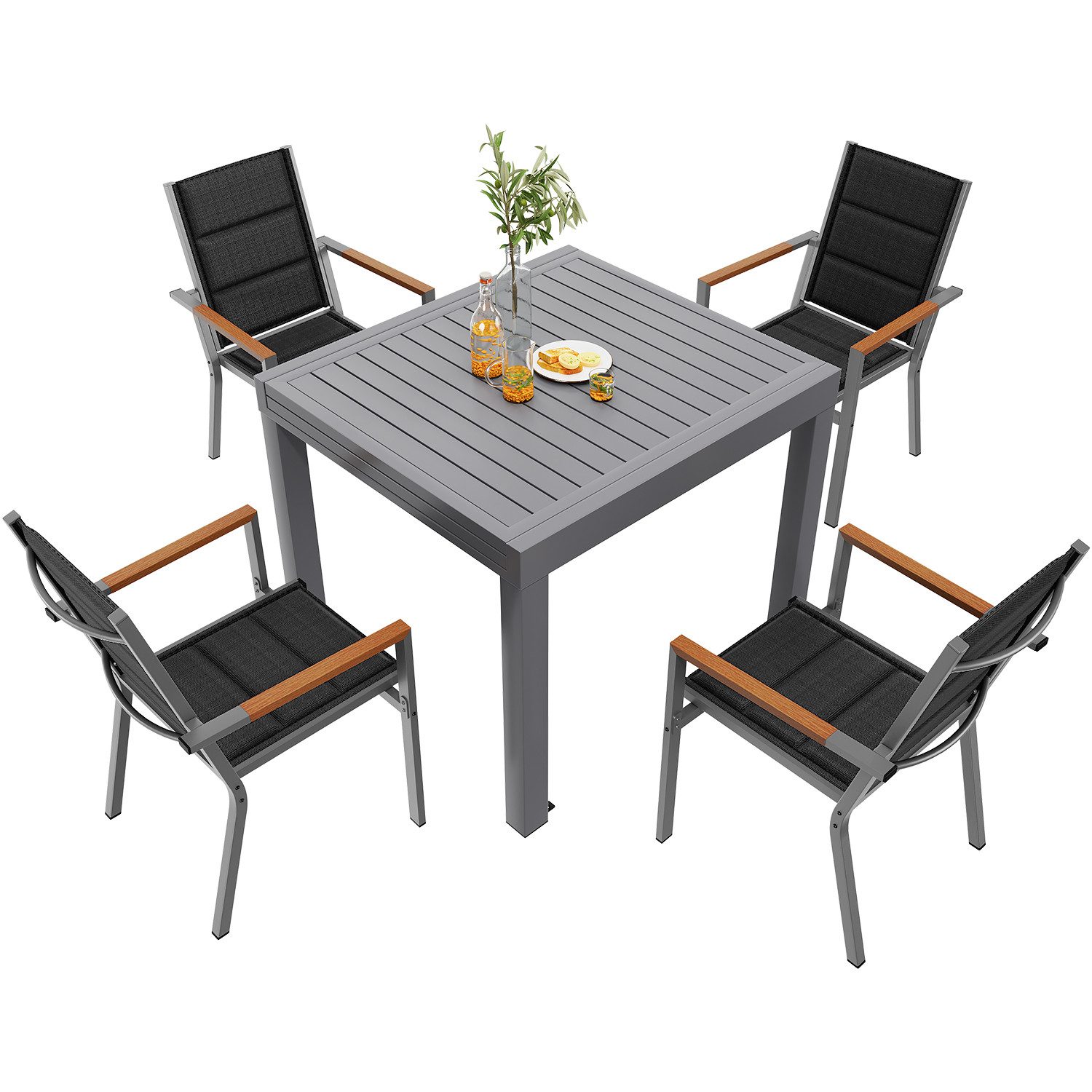 HOMALL Gartenstuhl, Esszimmerstuhl (Set 2-tlg) aus Aluminium, 160 kg Belast günstig online kaufen