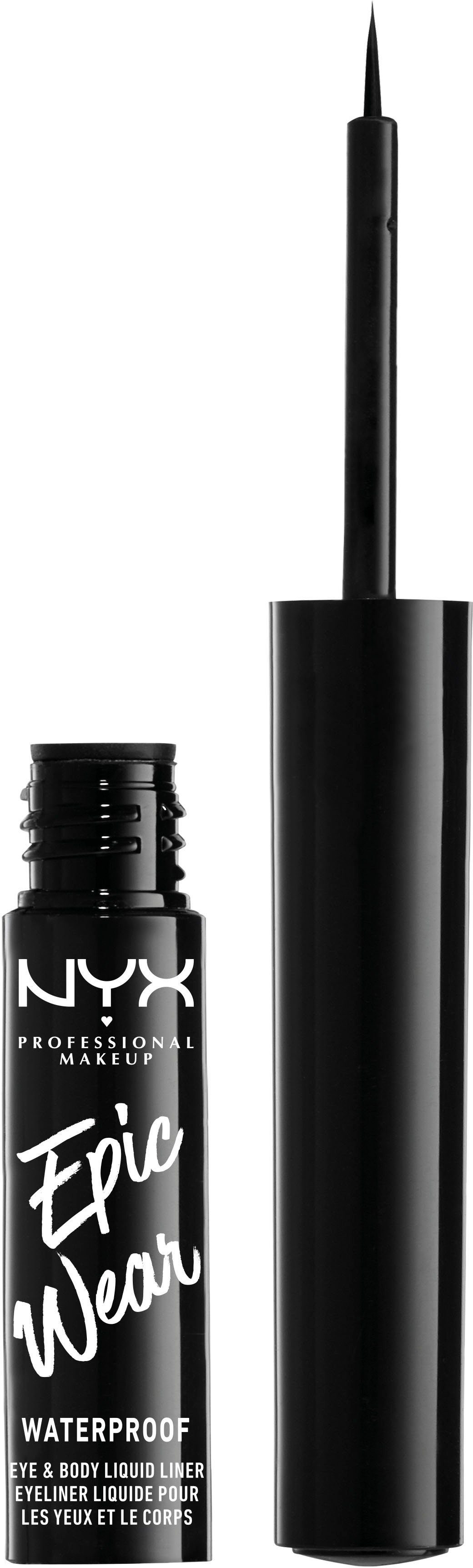 NYX Eyeliner Professional Makeup Epic Wear Liquid Liner, Waterproof 01 Black
