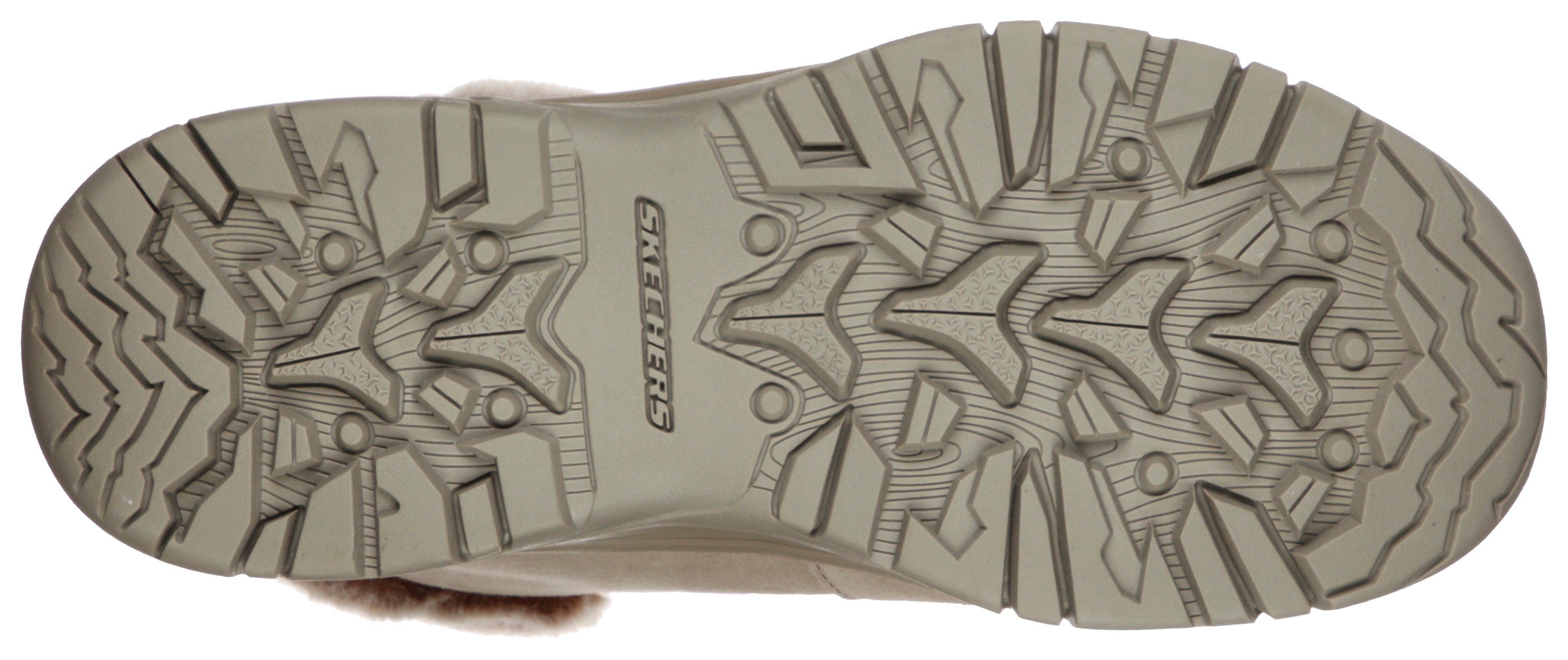 Skechers TREGO- Winterboots mit taupe Schaft Fellimitat am