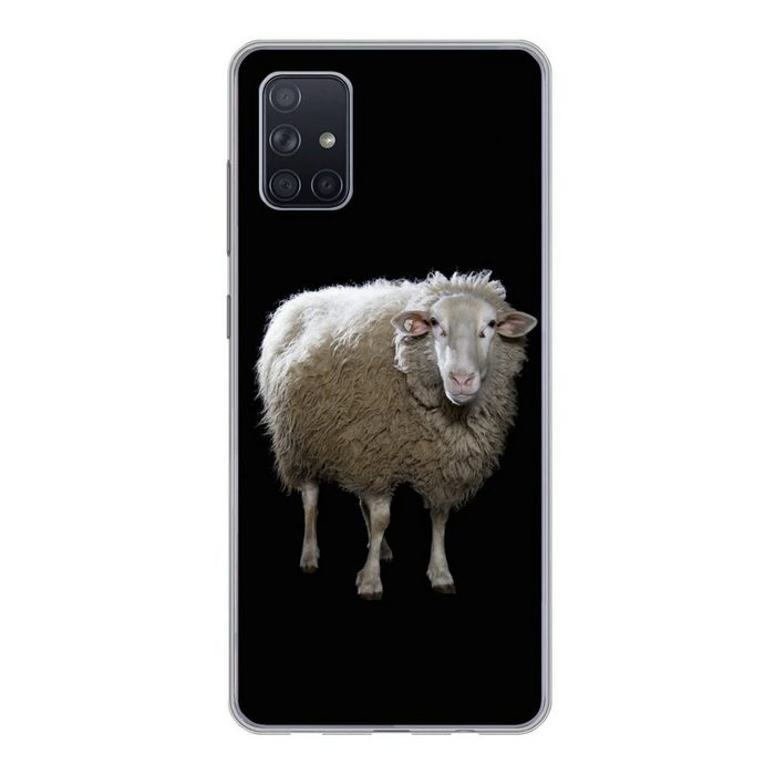 MuchoWow Handyhülle Schafe - Nutztiere - Schwarz Phone Case Handyhülle Samsung Galaxy A71 Silikon Schutzhülle