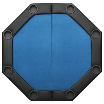 vidaXL Spieltisch Pokertisch Klappbar 8 Spieler Blau 108x108x75 cm, (1-tlg)