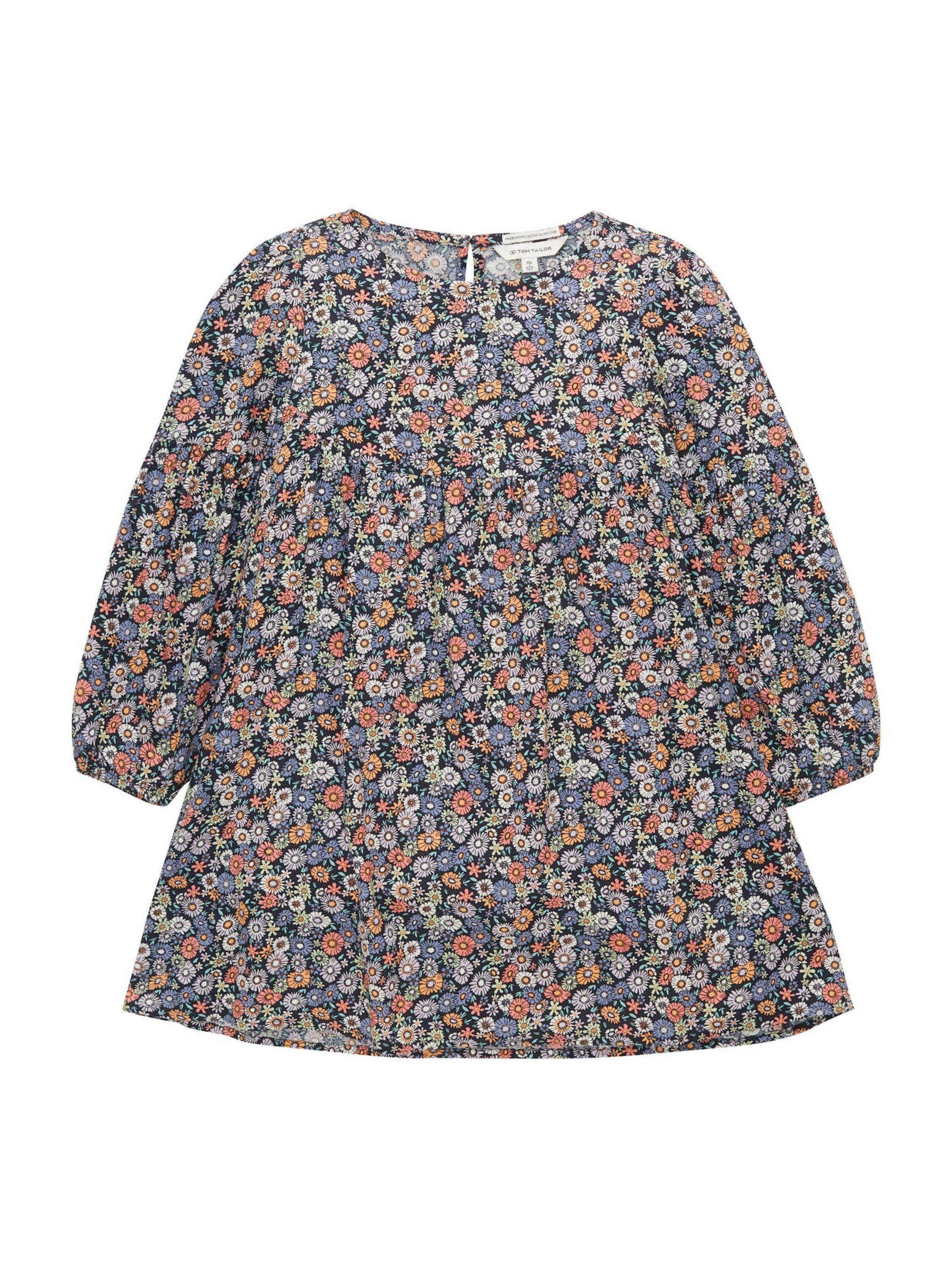 TOM TAILOR Jerseykleid (1-tlg) Cut-Outs, Drapiert/gerafft, Volant