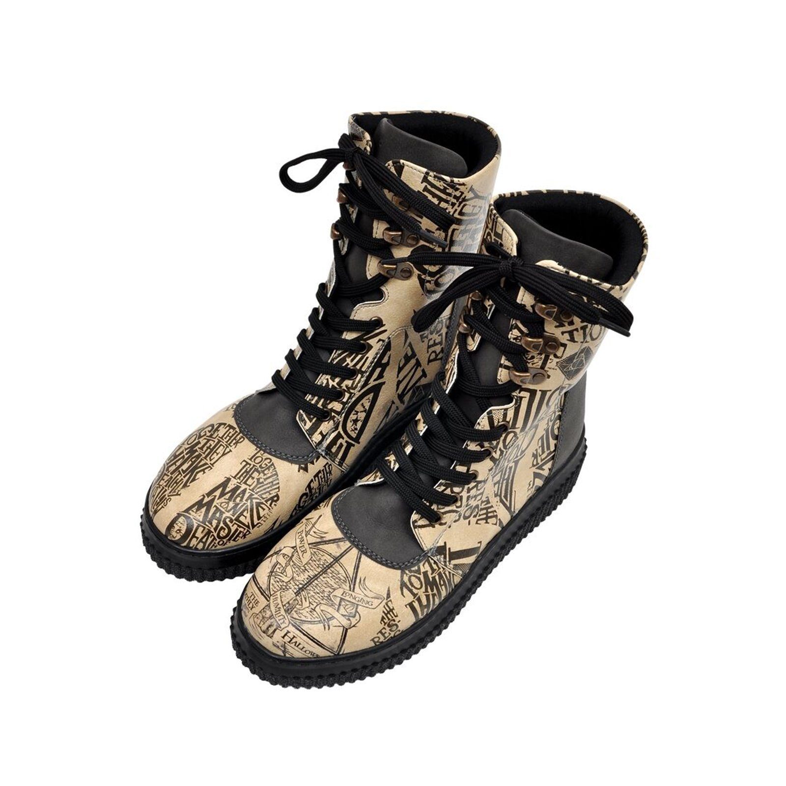 DOGO Future Boots Deathly Hallows Harry Potter Damen Boots / Female Schnürboots Vegan