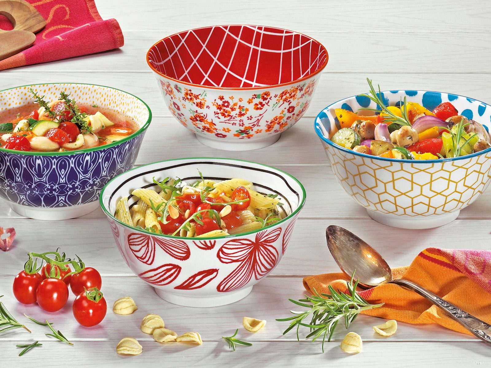 Cilio Schale AMICI Bowl Blumen 18 cm, Porzellan, (Bowls)