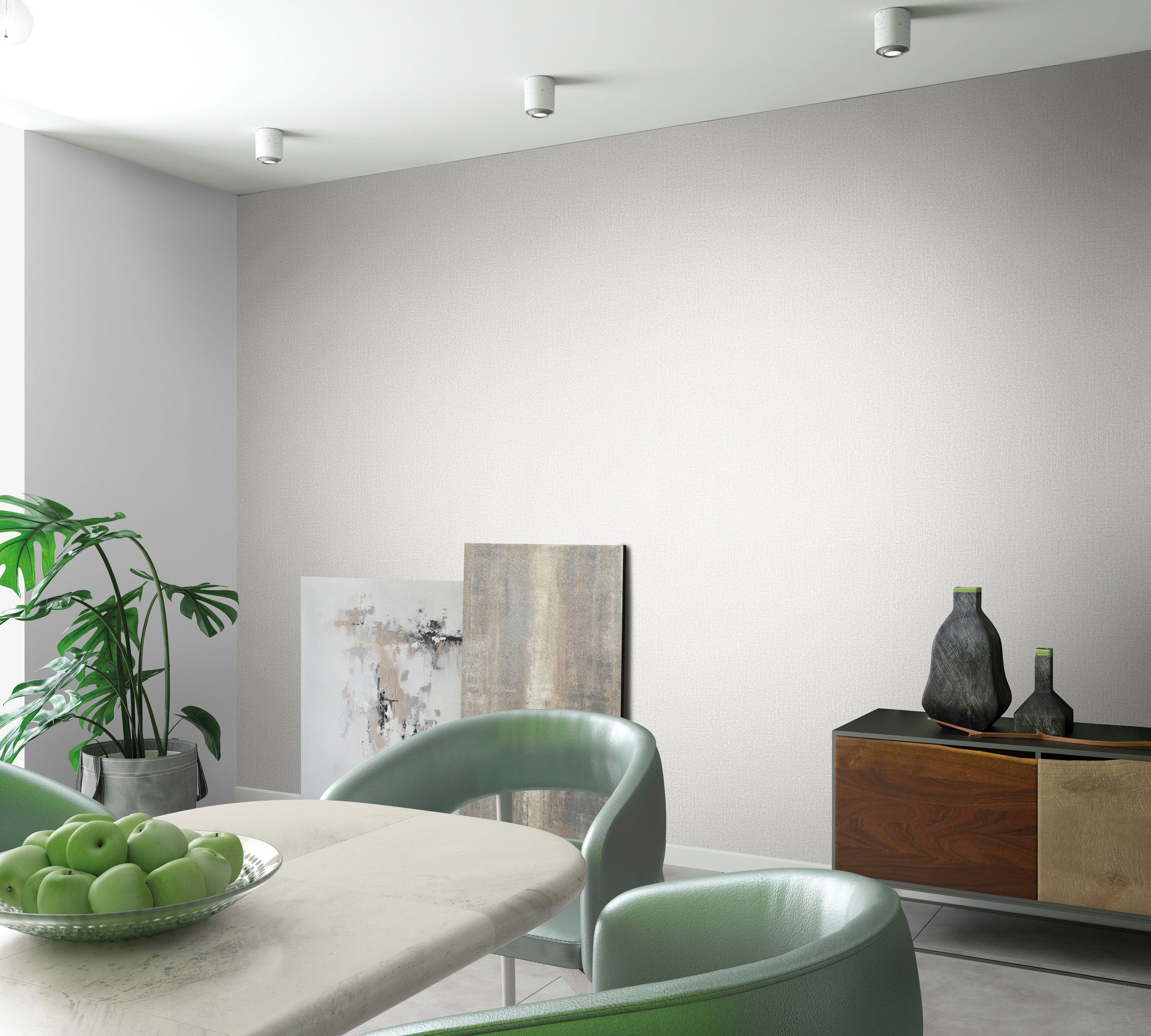 Marburg Vliestapete Yute, creme texturiert, Wohnzimmer Schlafzimmer moderne für Küche uni, Vliestapete