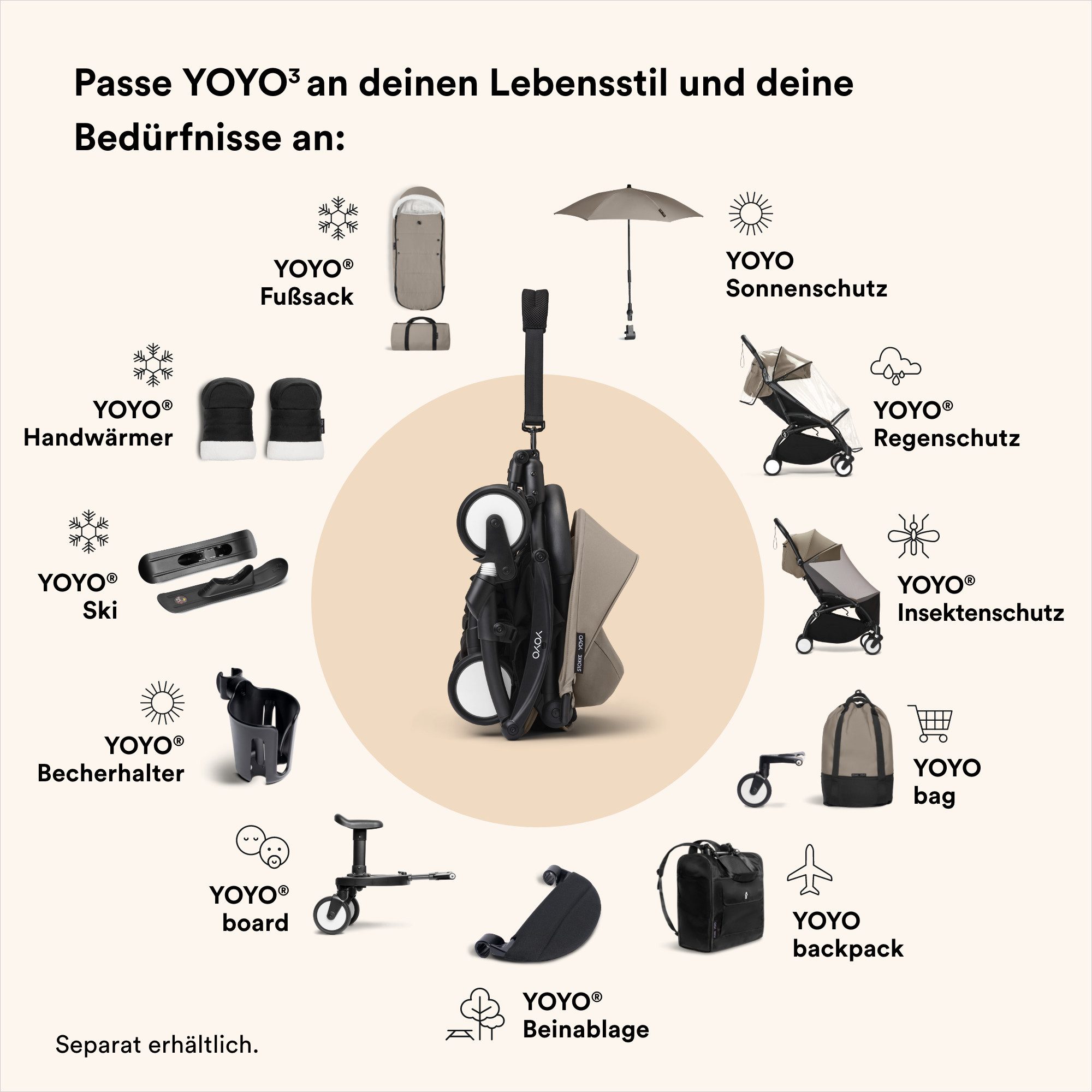 Stokke Fußsack YOYO Fußsack - Sherpa-Futter