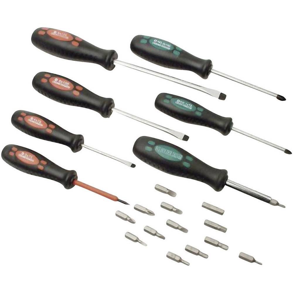 Brüder Mannesmann Werkzeuge Schraubendreher Schraubendrehersatz, mit Bits, 21-teilig, M 1190-21 M1190-21