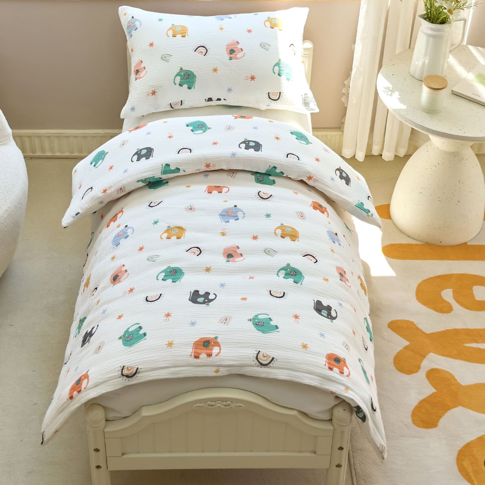 KEAYOO Kinderbettwäsche Muslin Bettwäsche Baumwolle Double Gauze, 2 teilig, günstig online kaufen