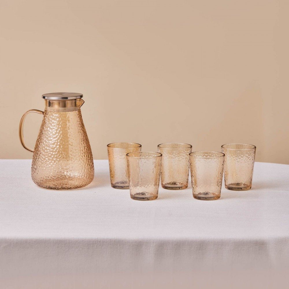 Karaca Glas Karaca Luminous 7-teiliges Glas Trinkglas Set