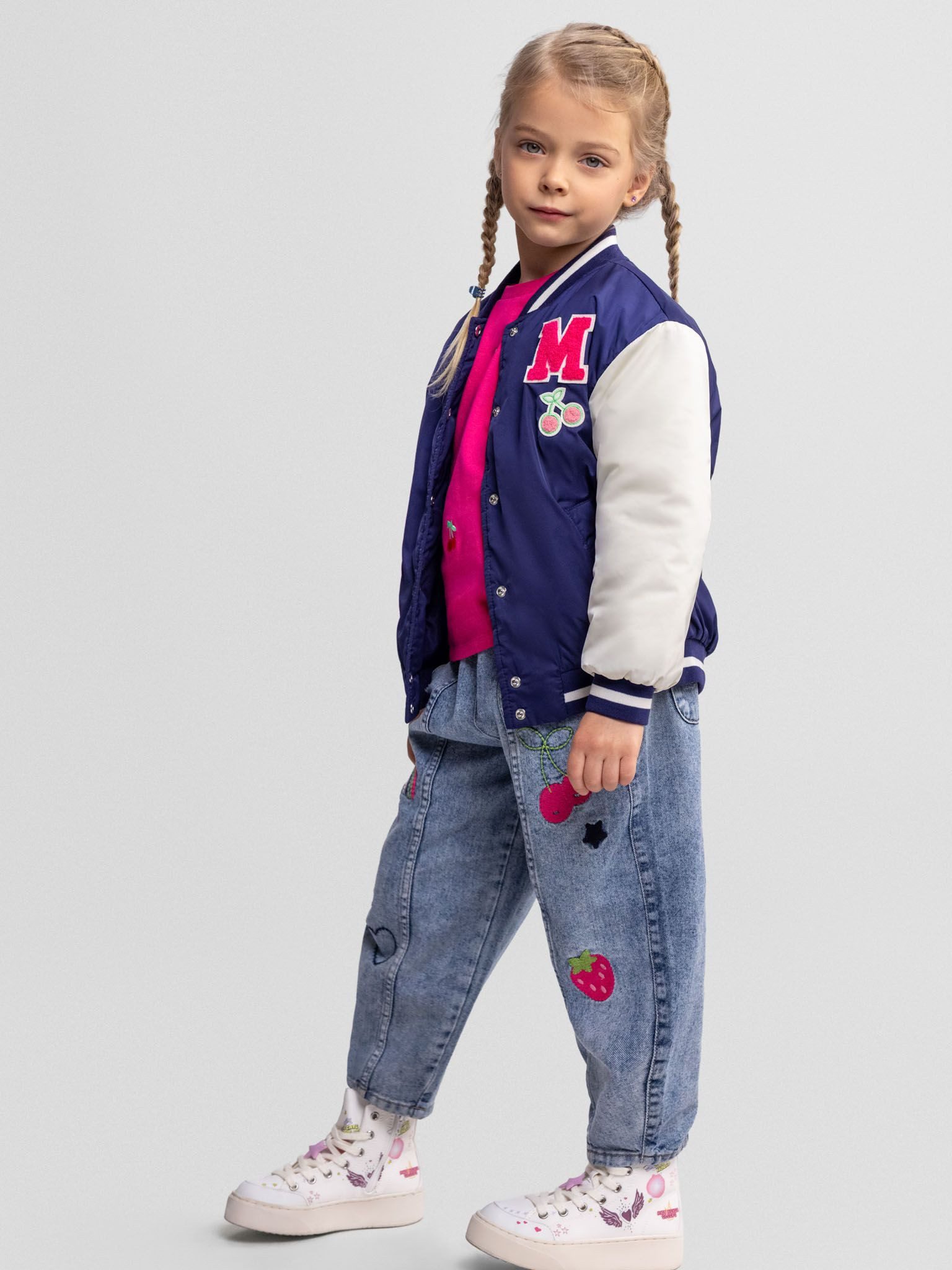 MINOTI Bomberjacke Bündchen an Ärmelabschlüssen, am Saum und am Hals