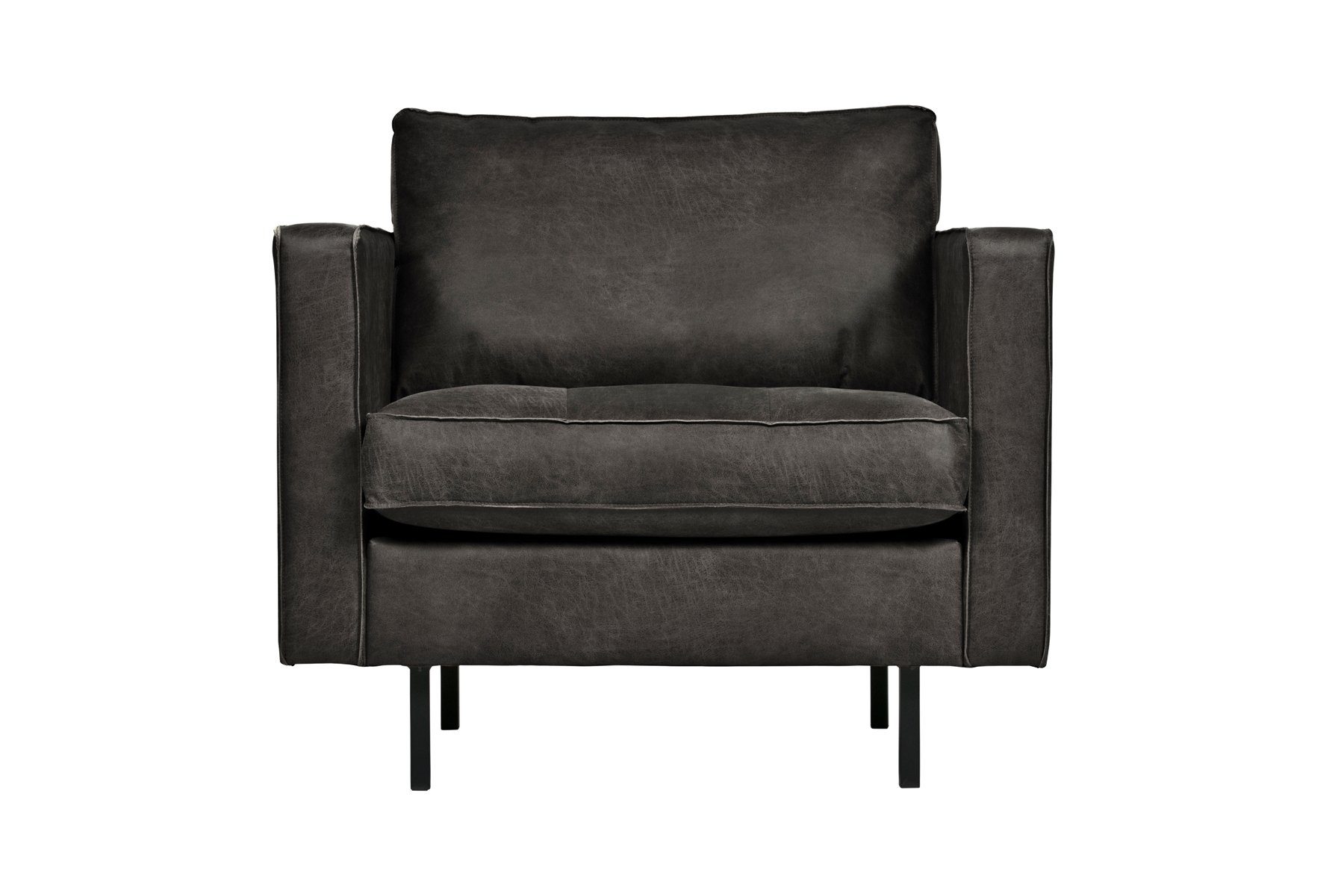 BePureHome Sessel Sessel Rodeo "Classic" Black, mit Armlehnen, Unifarben Leder 2 