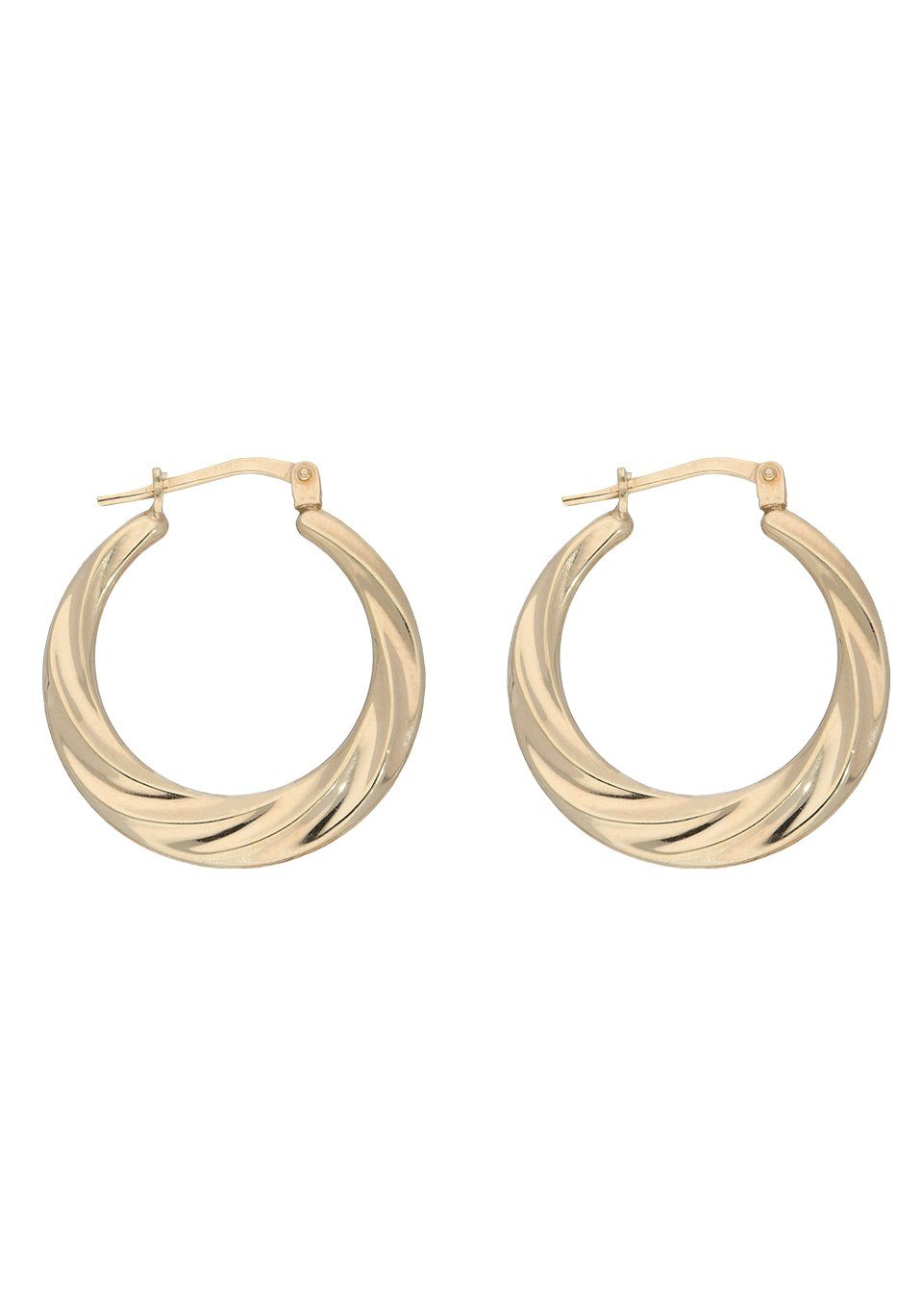 Firetti Paar Creolen Schmuck Geschenk Gold 375 Ohrschmuck Creole