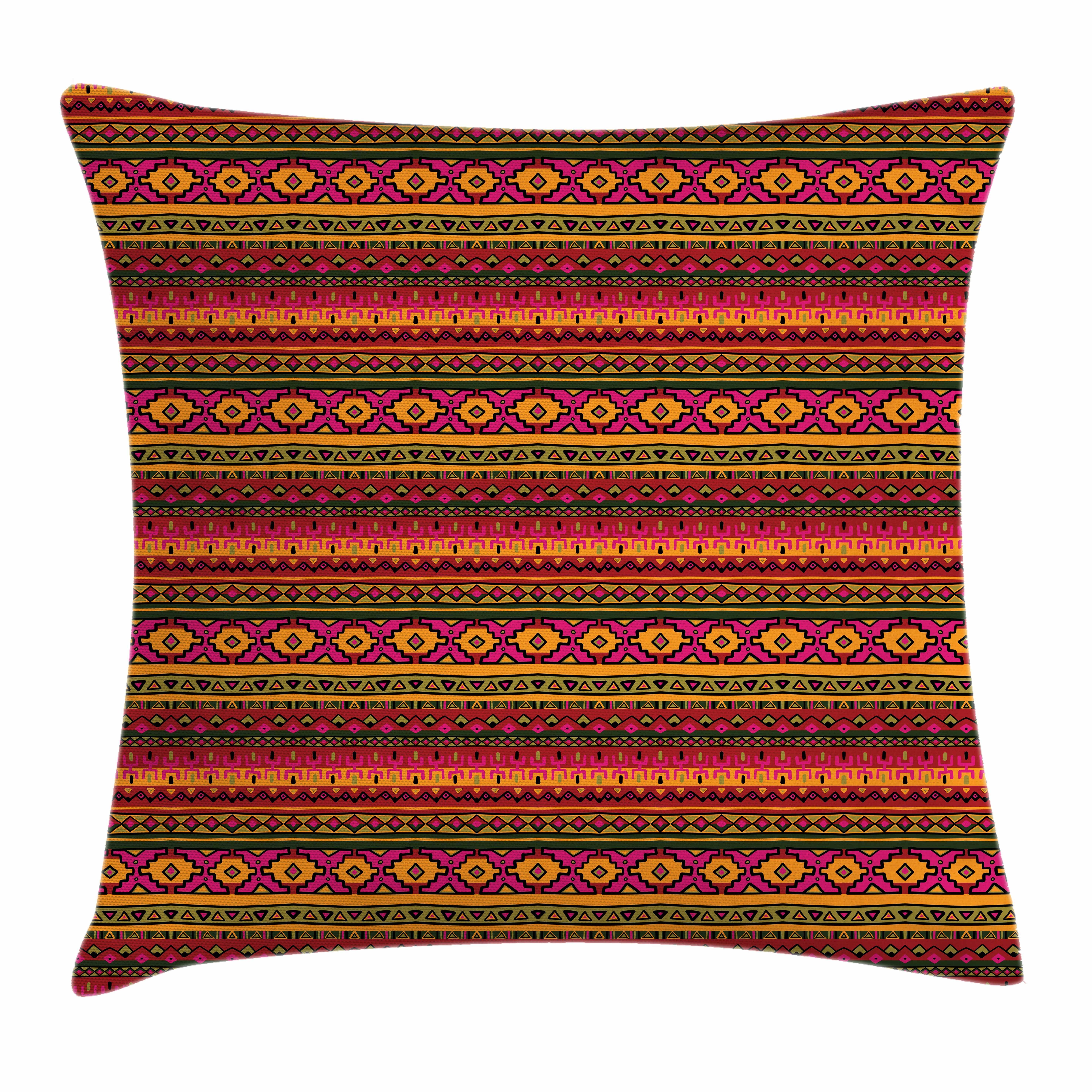 Kissenbezüge Waschbar mit Reißverschluss Kissenhülle mit Farbfesten Klaren Farben Beidseitiger Druck, Abakuhaus (1 Stück), aztekisch Vintage peruanische Motive