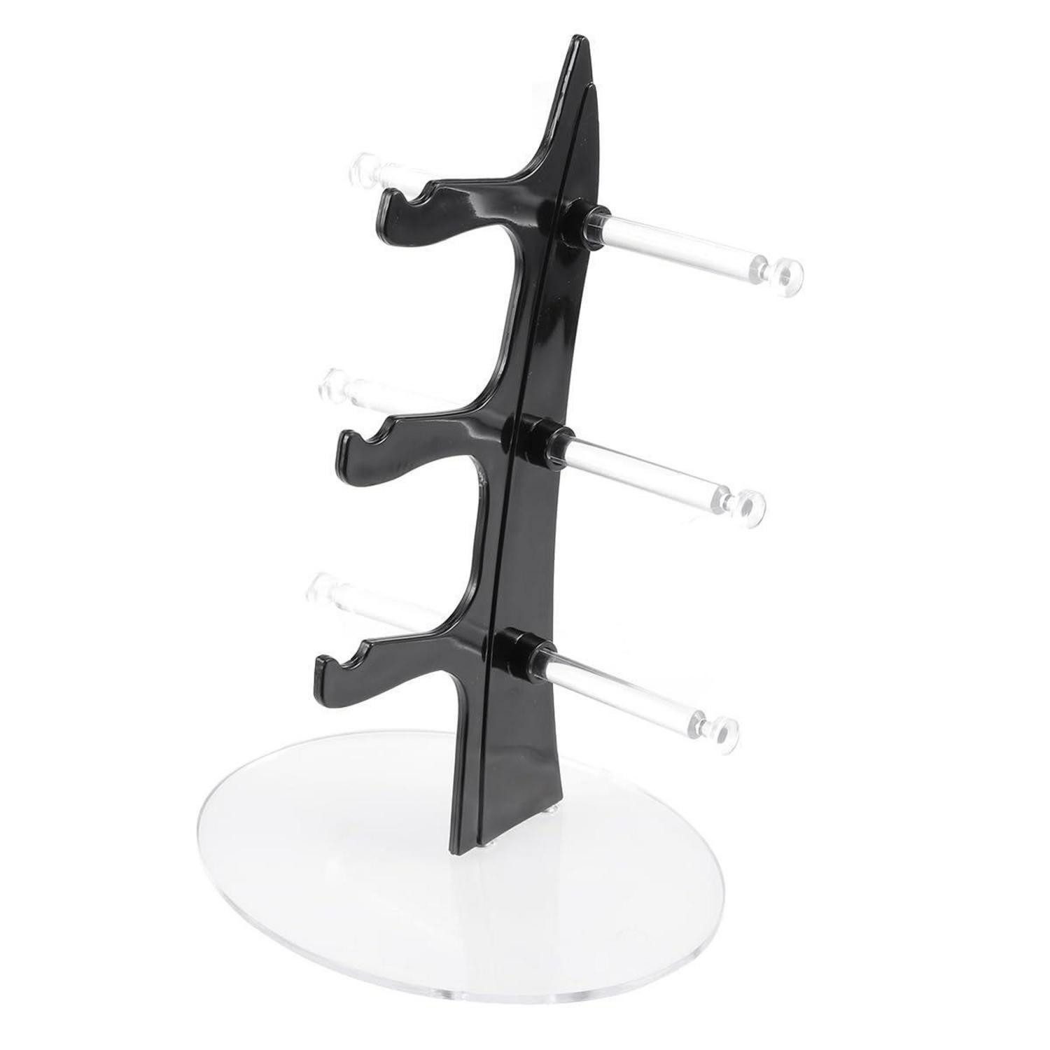 LuxusKollektion Schmuck Etagere Brillenständer Segelboot Schwarz 3 Schichten