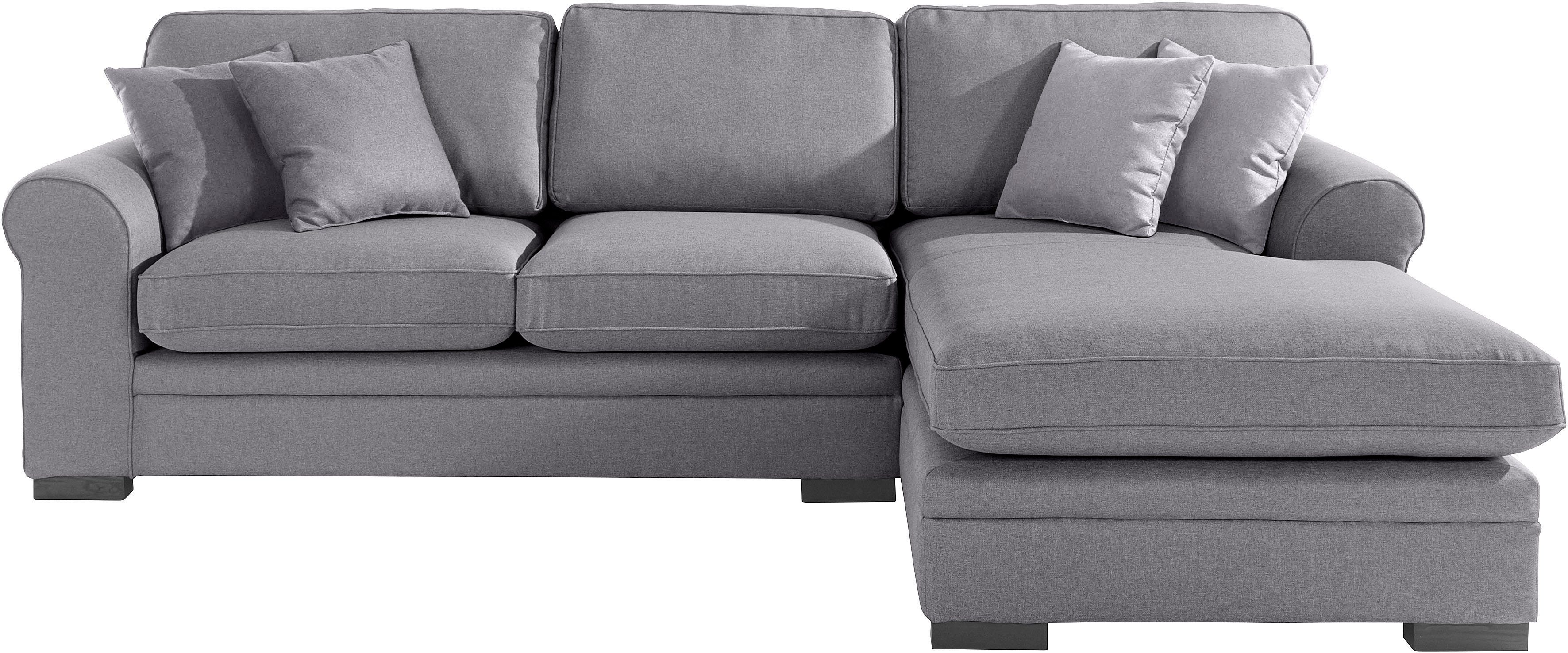 Home affaire Ecksofa Broughton L-Form, weicher Sitzkomfort, incl. 4 Zierkissen, Keder