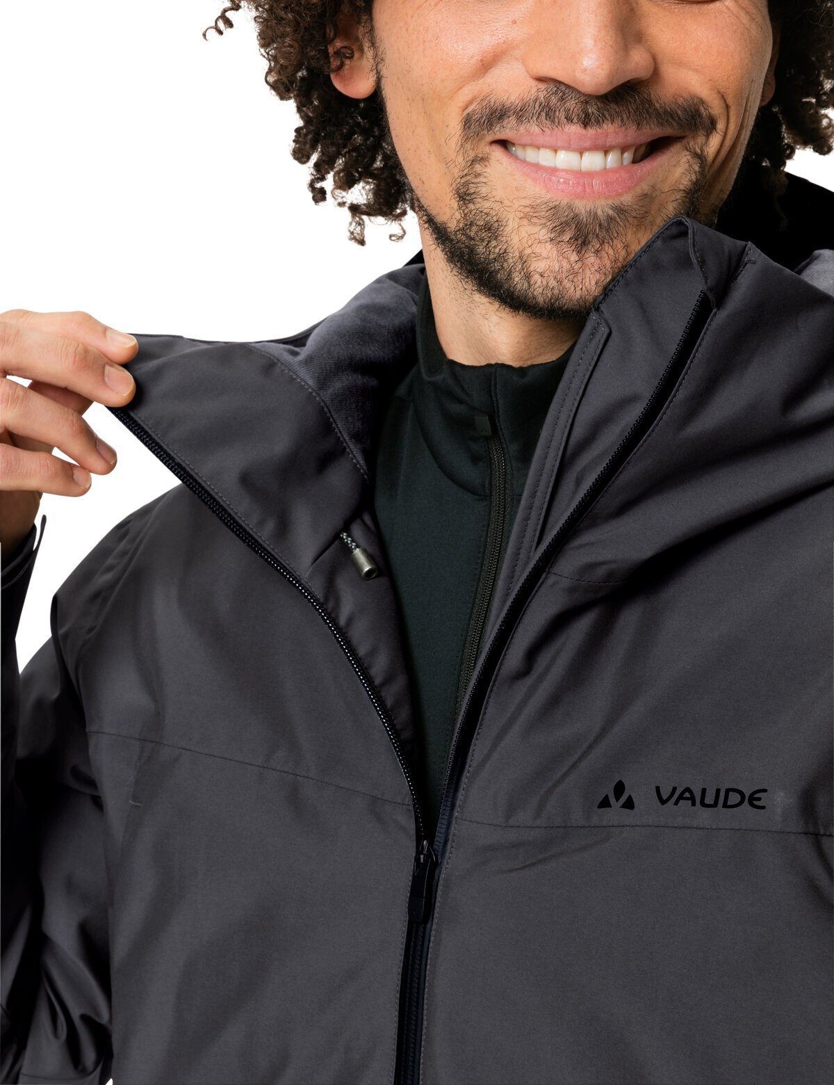 (1-St) Mineo Klimaneutral VAUDE black II kompensiert Men's Outdoorjacke uni Coat