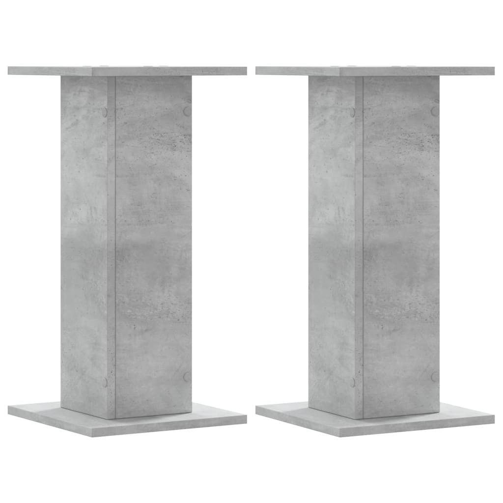 vidaXL Lautsprecherständer Lautsprecherständer 2 Stk. Betongrau 30x30x60 cm Holzwerkstoff