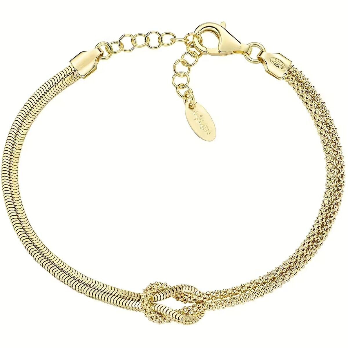 Amen Armreif Elegantes vergoldetes Love Knot Armband BRNOAMGG1
