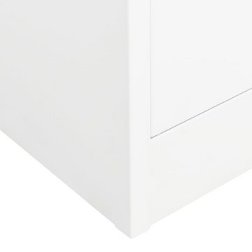 vidaXL Aktenschrank Büroschrank Weiß 90x40x180 cm Stahl