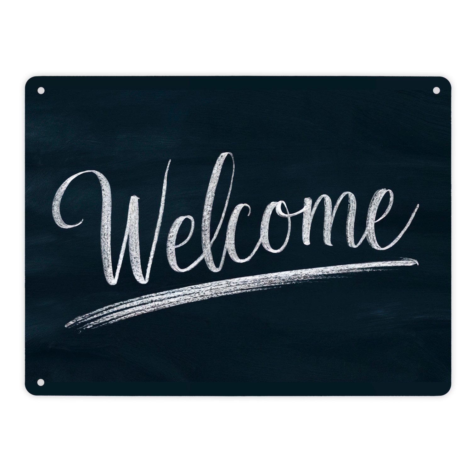speecheese Metallschild Welcome Metallschild XL in 21x28 cm