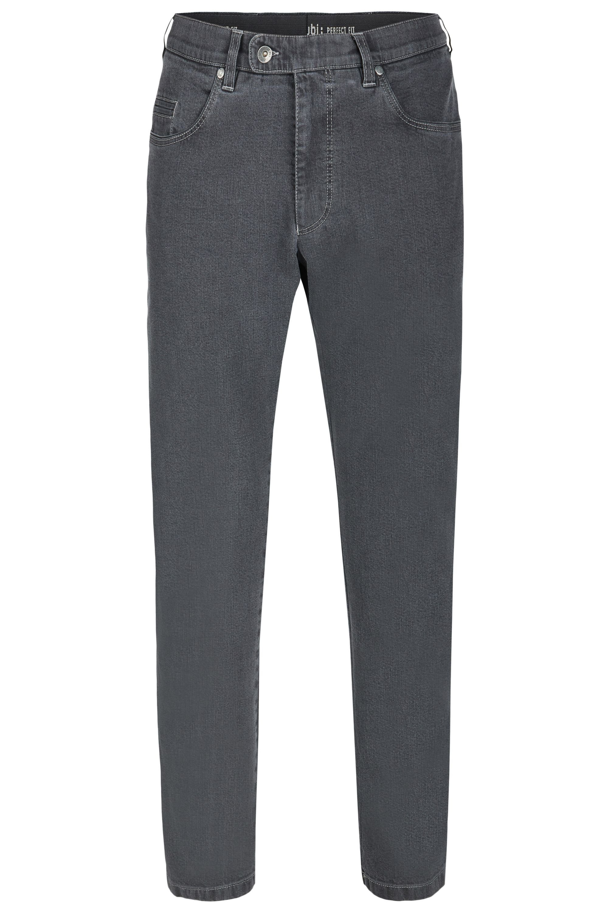 aubi: Herren Fit Stretch Jeans (53) aubi Bequeme Modell 577 grey Hose Perfect Jeans