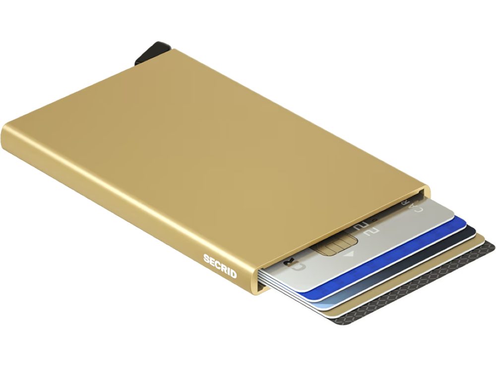 SECRID Kartenetui Cardprotector Original Gold - Kartenetui - Geldbörse - Portemonnaie, RFID- & NFC-sicherer Schutz vor Datendiebstahl