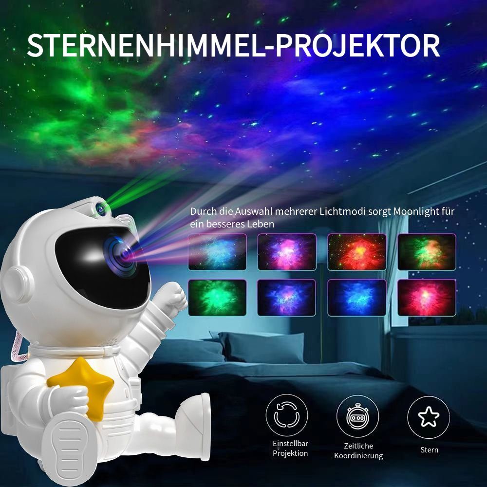VIVIHEYDAY LED Nachtlicht Astronaut Projektor Nachtlicht Sternenhimmel, LED Galaxy Projektor Lampe, für Schlafzimmer und Decke