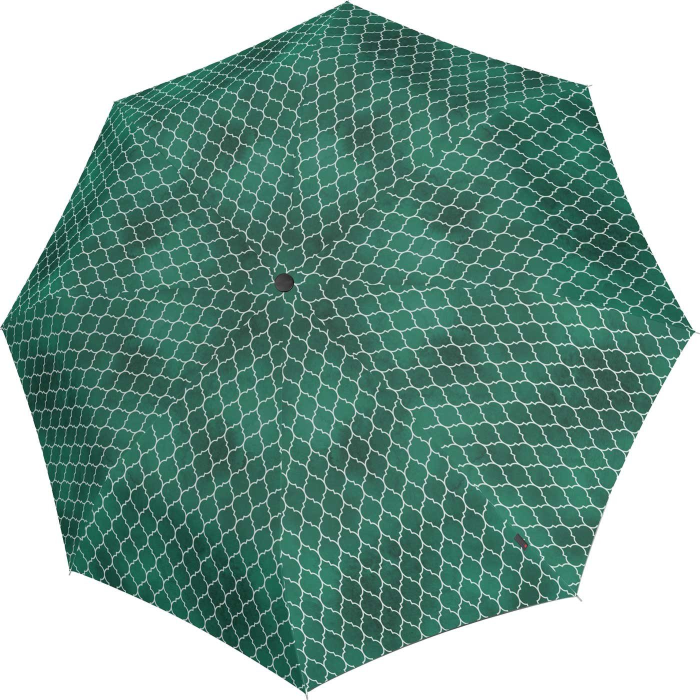 Knirps® Langregenschirm Damen groß T.760 und Regenerate, grün stabil - Auf-Automatik UV-Schutz