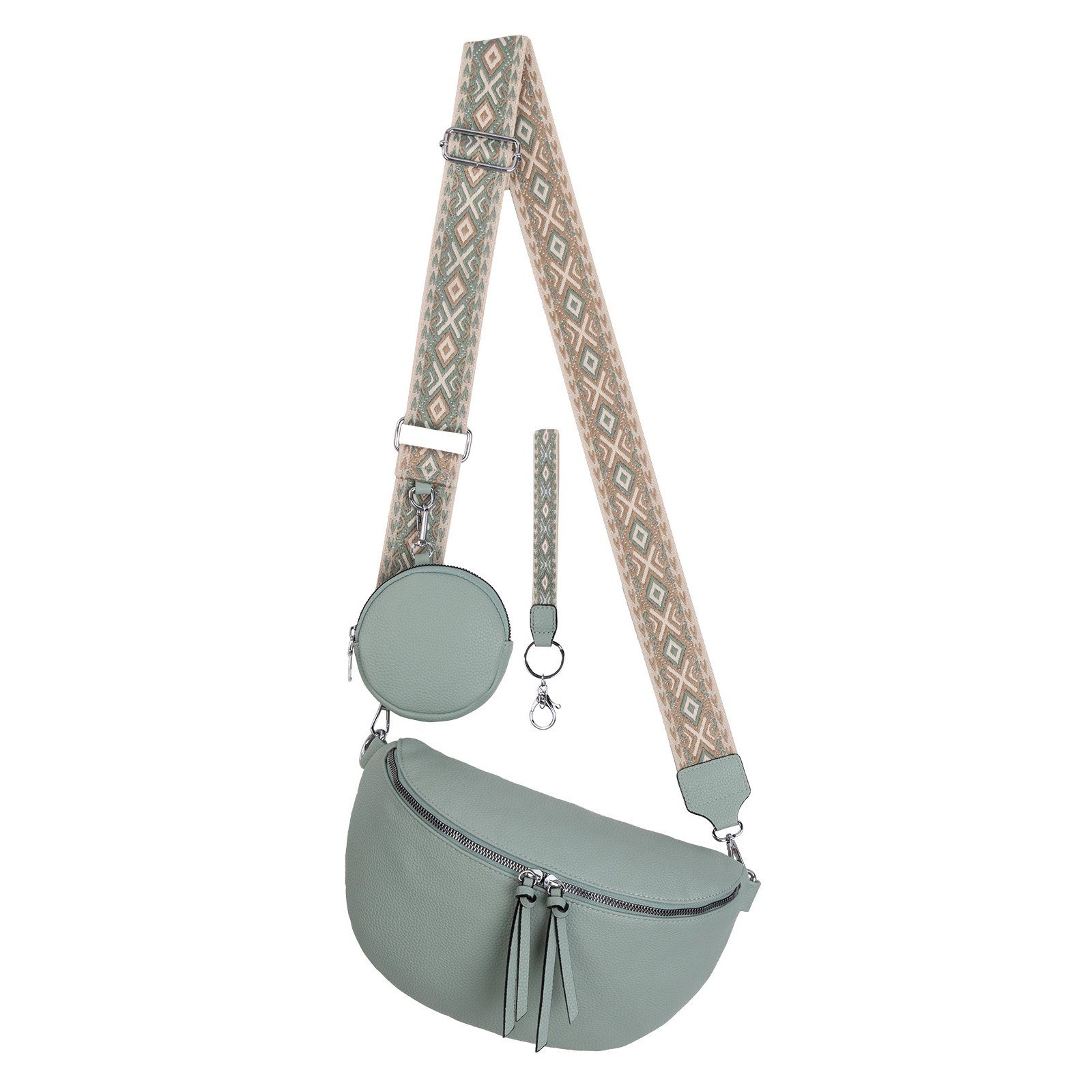 Gürteltasche Bauchtasche Umhängetasche Crossbody-Bag Kunstleder Italy-Design