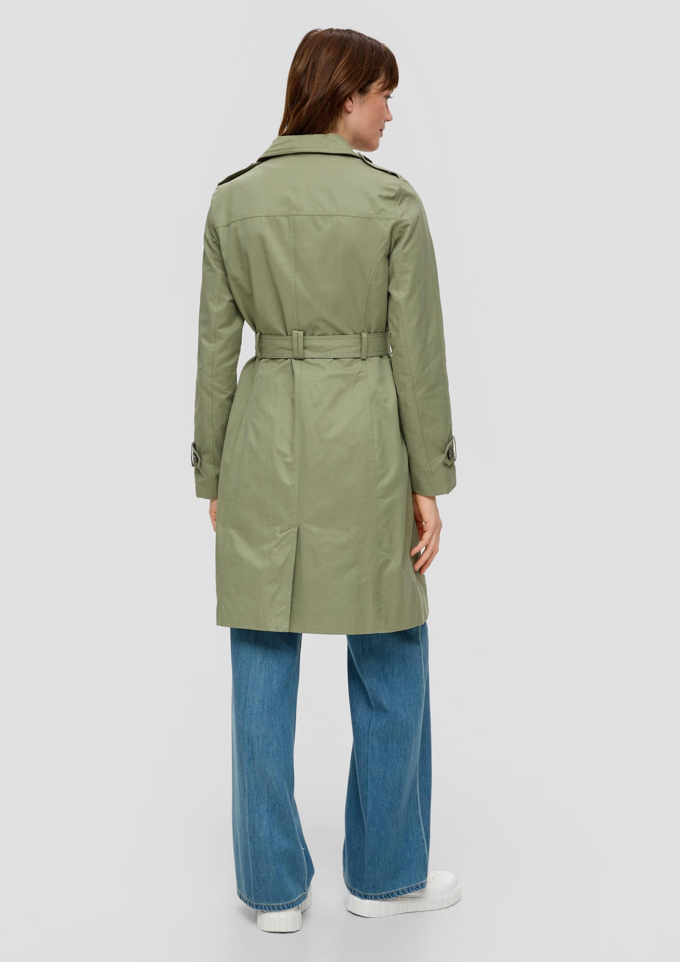s.Oliver Trenchcoat Outdoor-Mantel Trenchcoat mit Bindegürtel