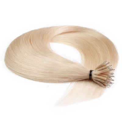 hair2heart Echthaar-Extension Premium Nanoring Extensions #10/0 Hell-Lichtblond 40cm