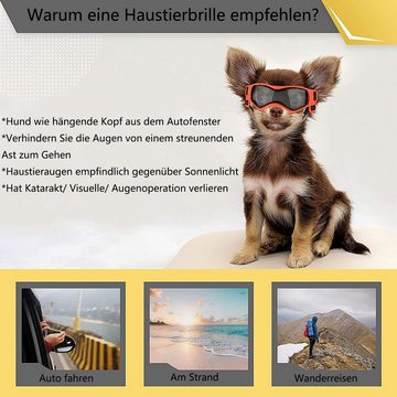GelldG Sonnenbrille Hundebrille für Kleine Hunde UV-Schutz Hunde Sonnenbrille