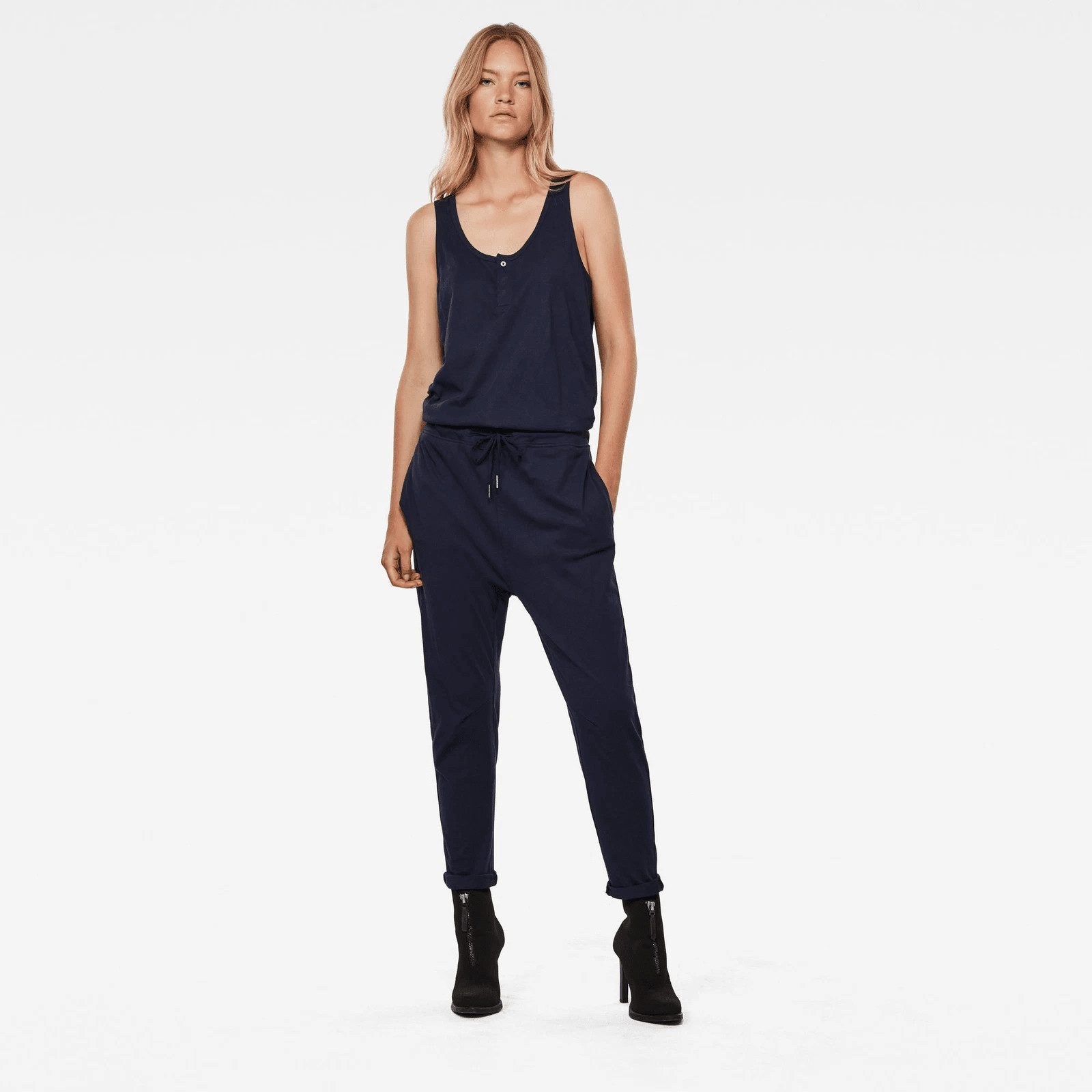 G-STAR Jumpsuit Damen Blau Lyker Suit Womens Overall Sartho Blue Größe: L Stretch-Denim