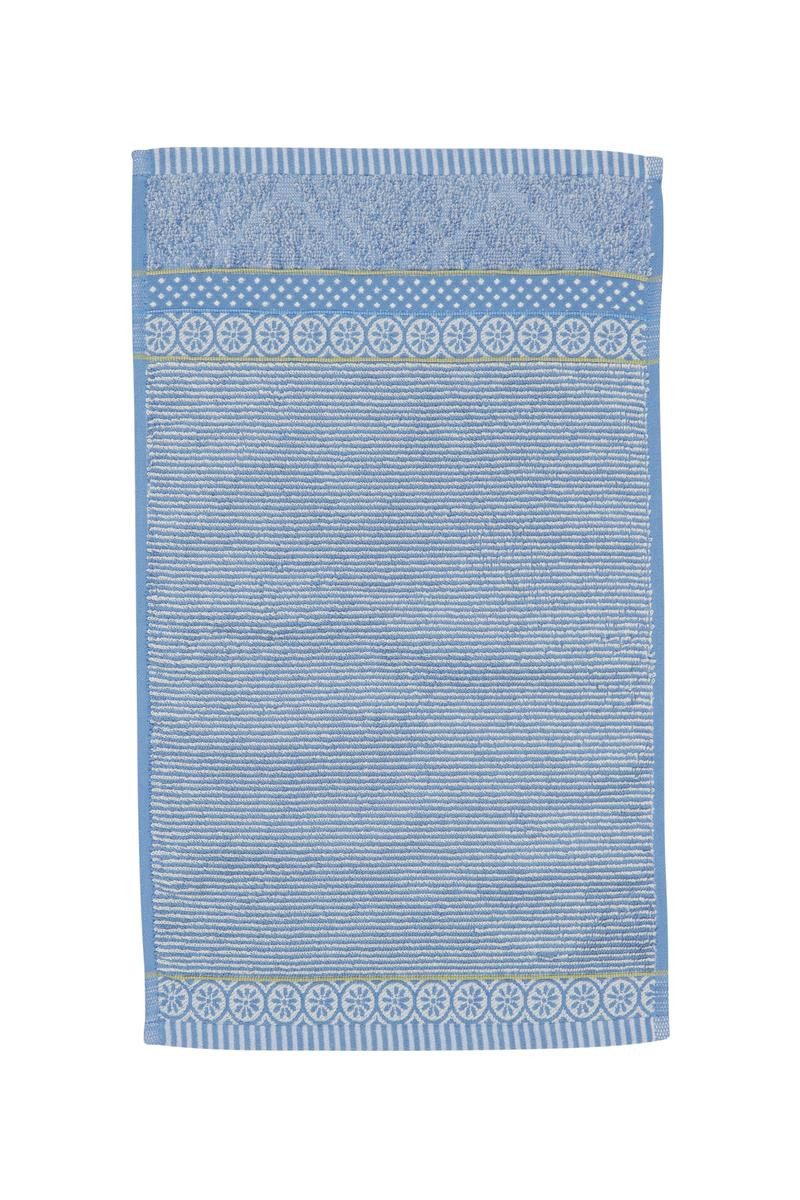 PiP Studio Gästehandtuch Soft Zellige Gästehandtuch blue grey 30x50cm (1 Stück), 100% Baumwolle (320903)