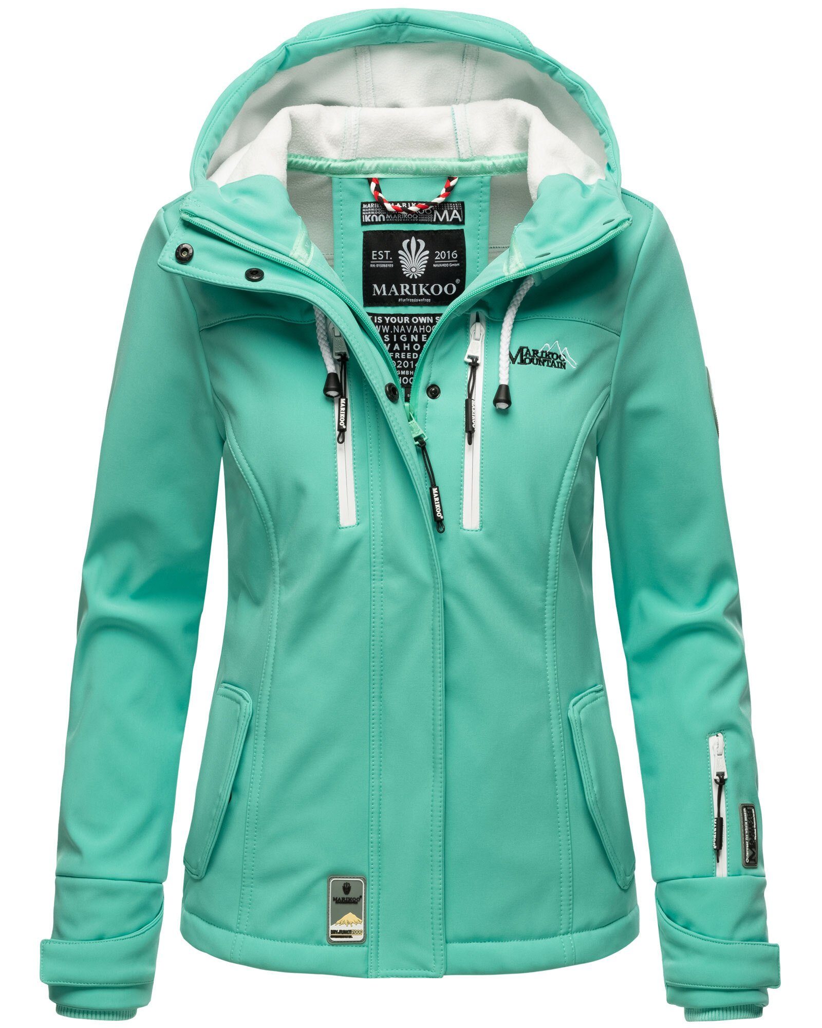 Veste Softshell Femme Marikoo - Capuche, Imperméable 7000mm, Coupe-Vent, Taille XS à 3XL