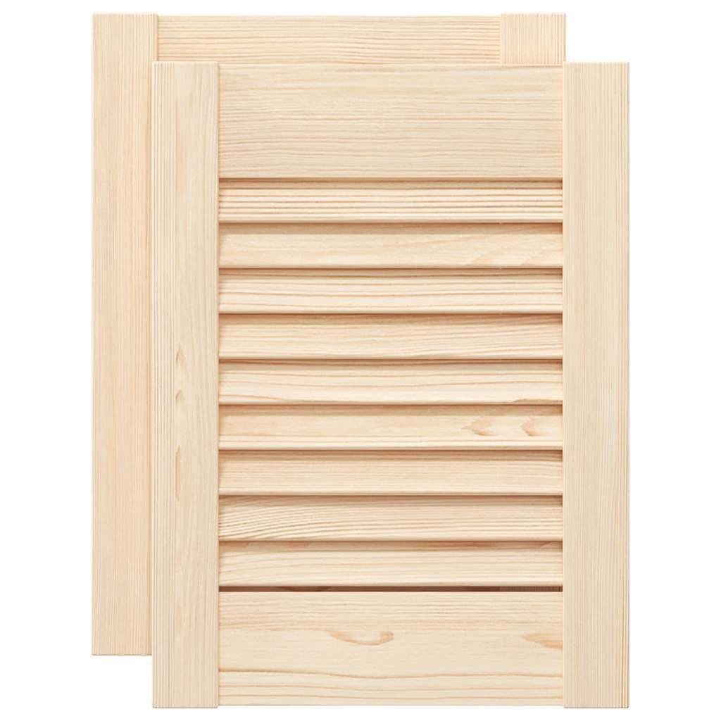 vidaXL Schranktür Schranktüren Lamellen-Design 2 Stk. 39,5x29,5cm Massivholz (2 St)