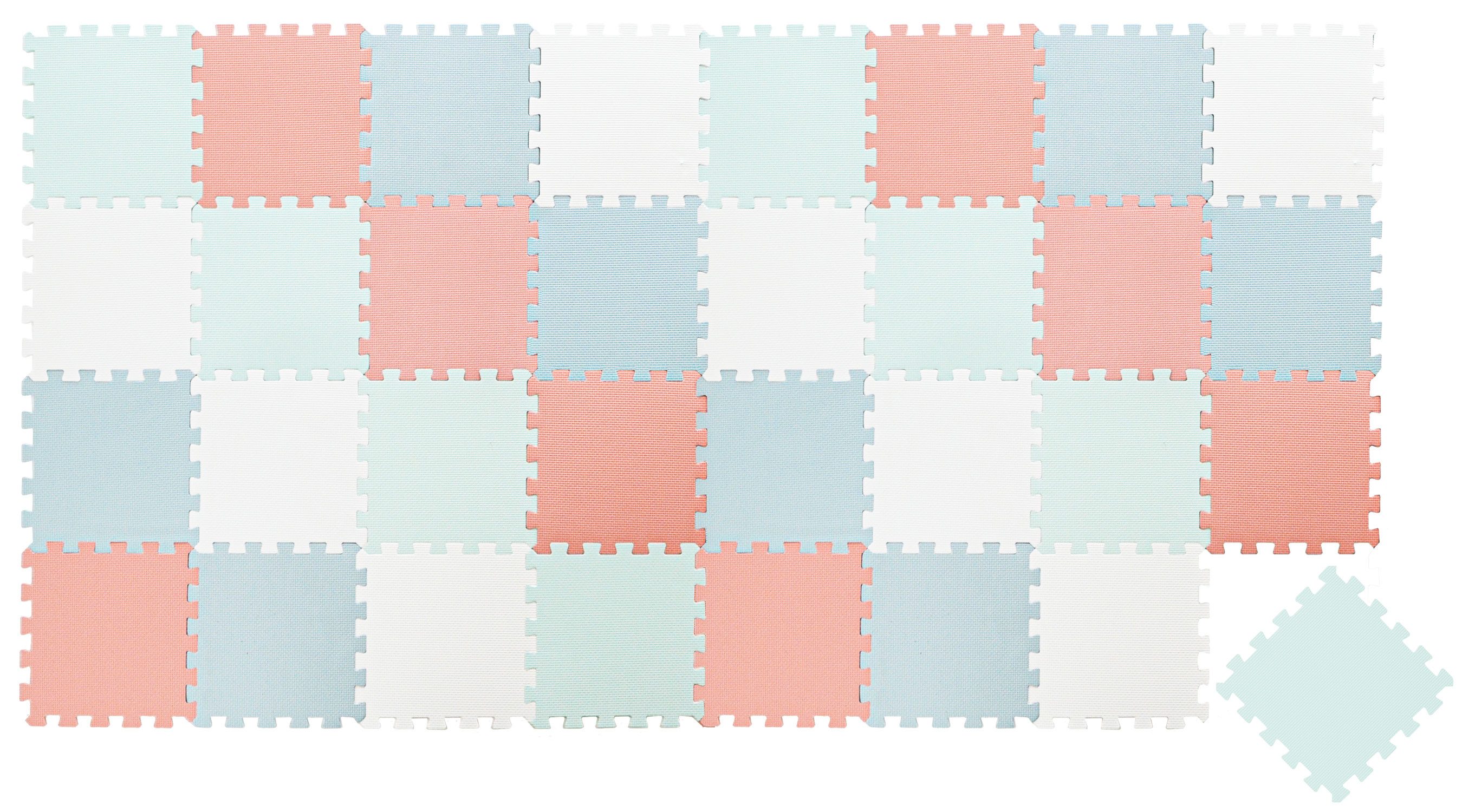 LittleTom Puzzlematte ab dem 1. Tag - 36 Teile Baby Spielmatte - 30 x 30 Kinder Krabbelmatte, (36-tlg), Spielunterlage für Babys und Kleinkinder - Kinderzimmer Puzzleteppich
