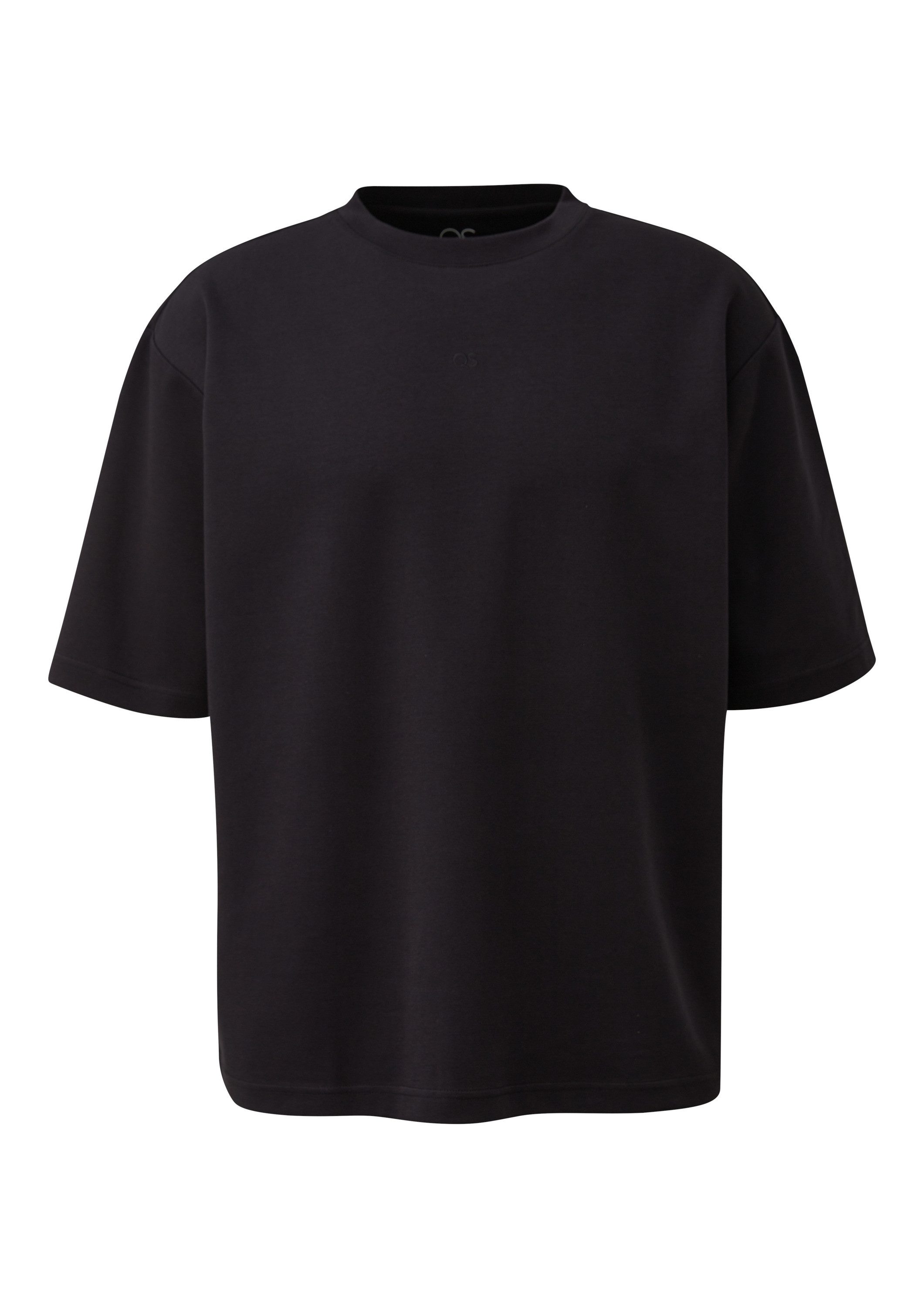 QS Kurzarmshirt T-Shirt Loose Fit T-Shirt mit Logostickerei