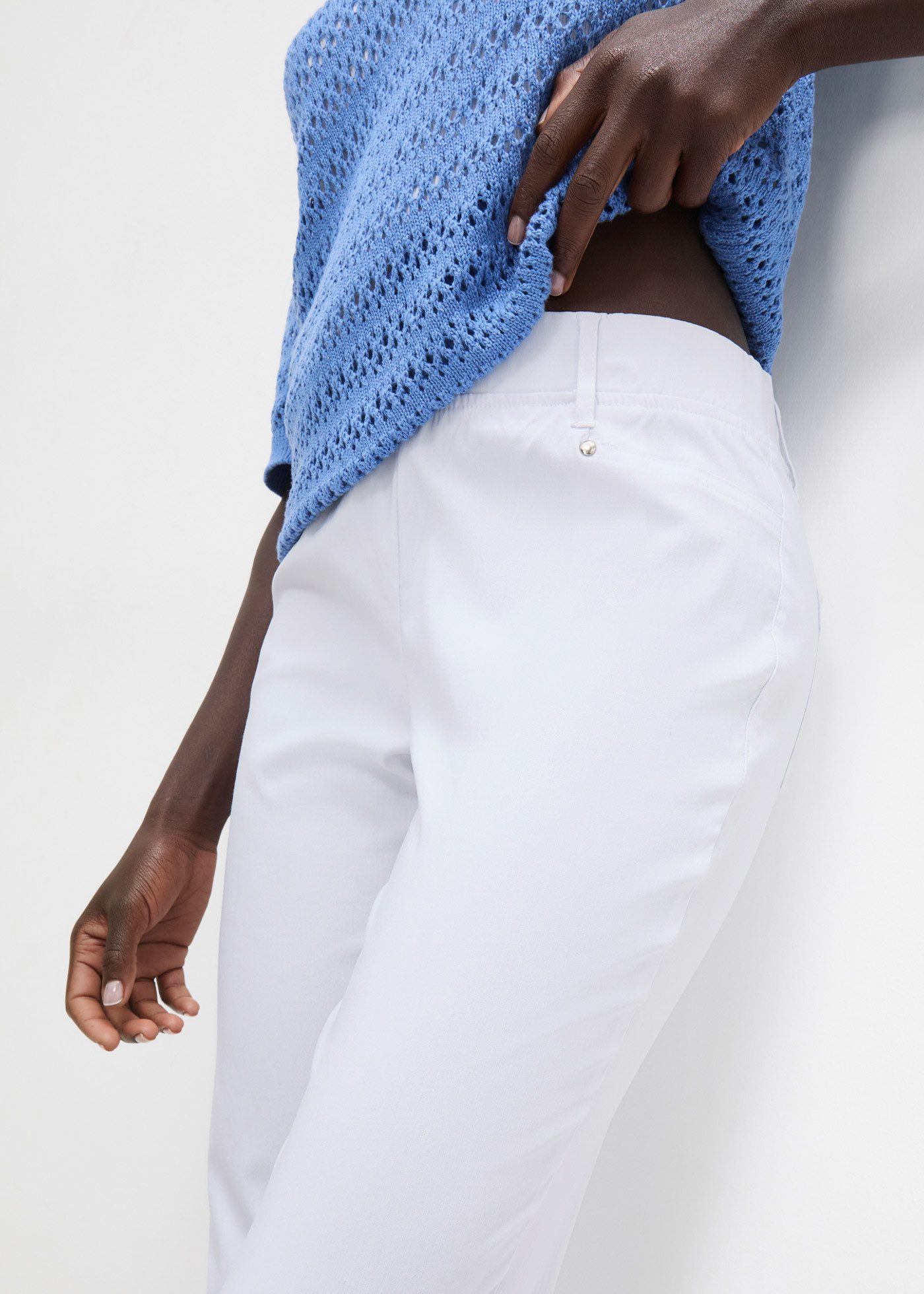 bonprix Stretch-Hose aus Viskose, Slim Fit Passform, Schlupfform mit Gürtelschlaufen