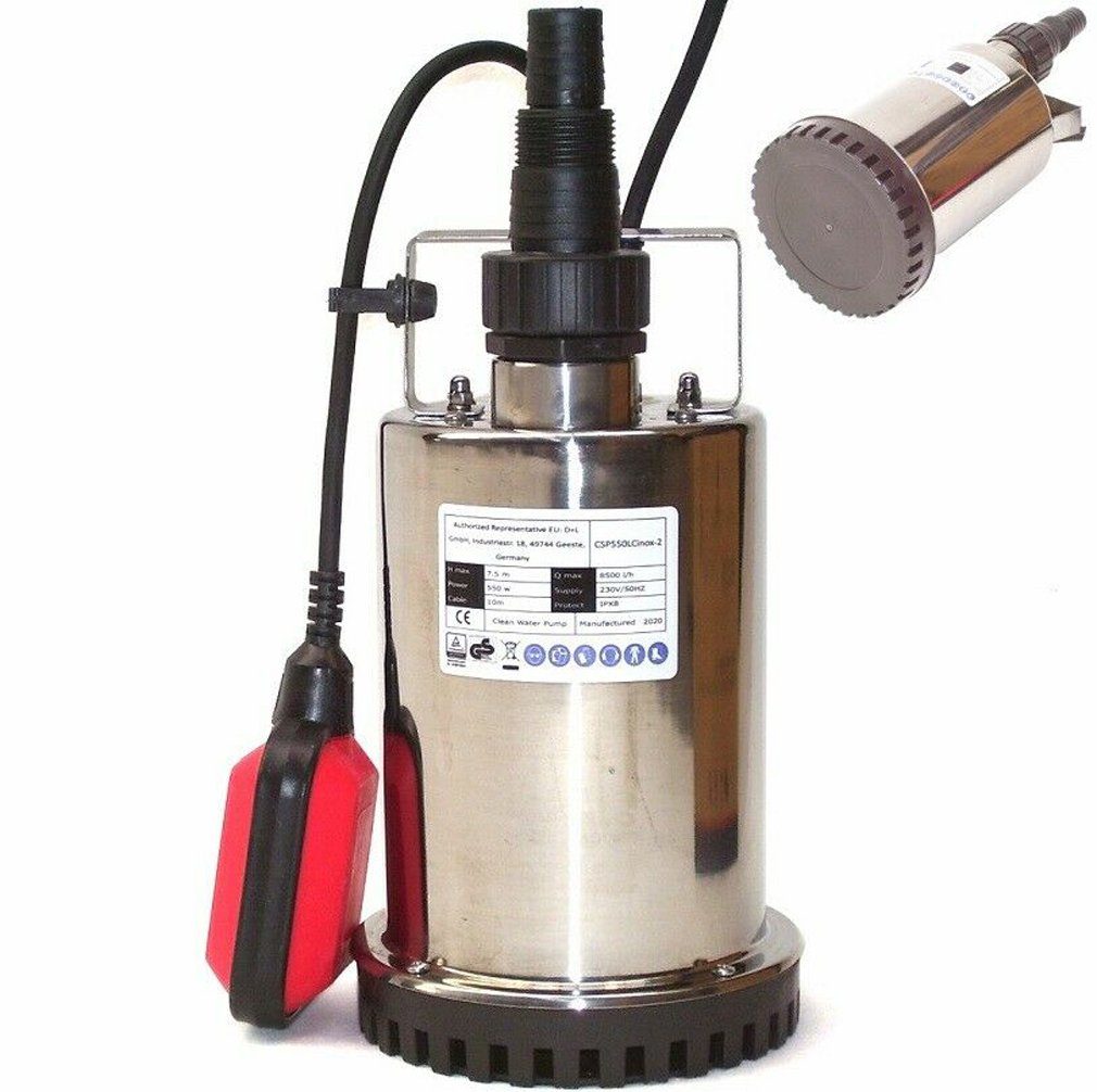 Apex Tauchpumpe Edelstahl Flachsaugerpumpe Tauchpumpe 550W Schmutzwasserpum günstig online kaufen