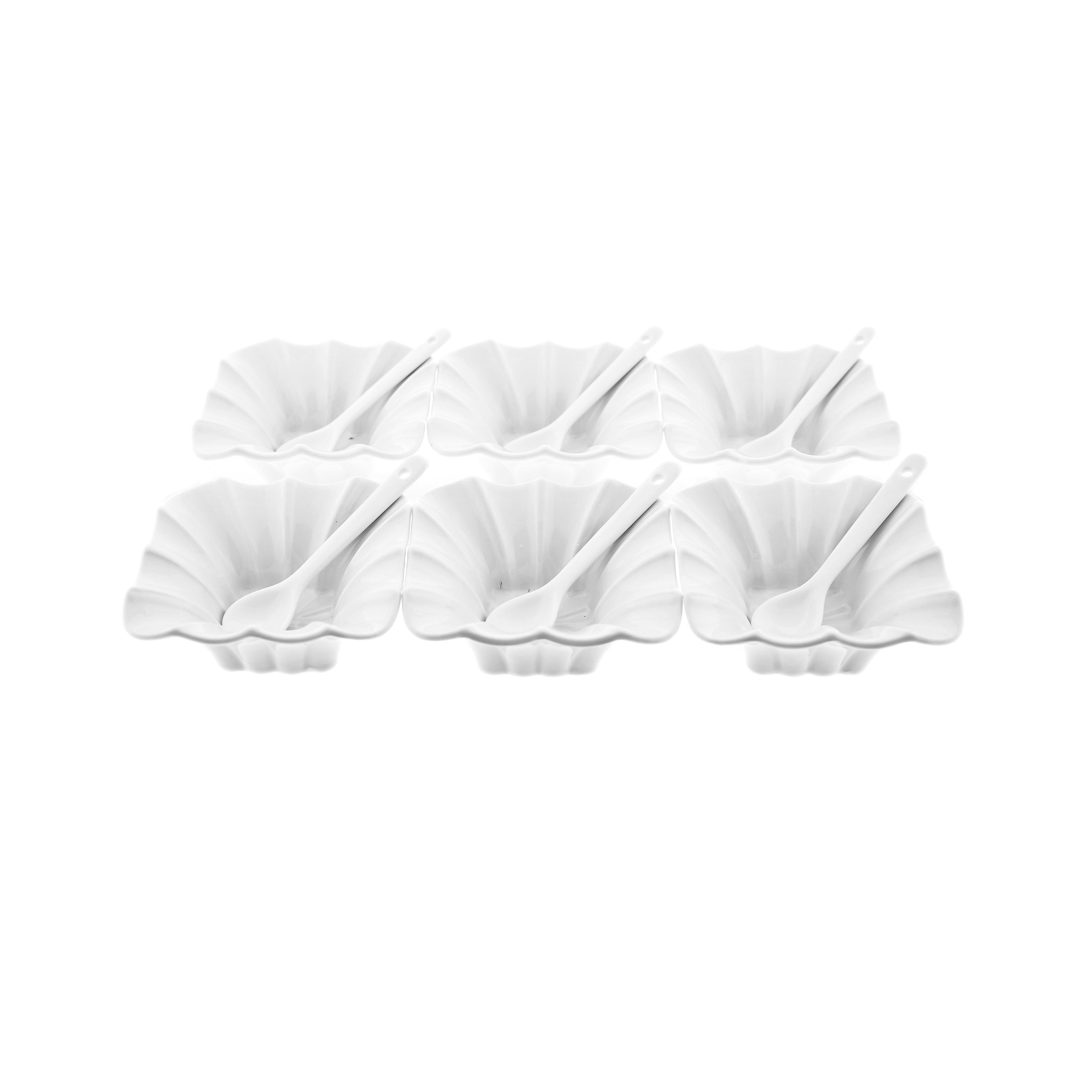 Weissberg Schale 6er-Set Чаши aus hochwertigem Porzellan, Square-Design, Porzellan, (12-tlg), aus hochwertigem Porzellan, Spülmaschinengeeignet