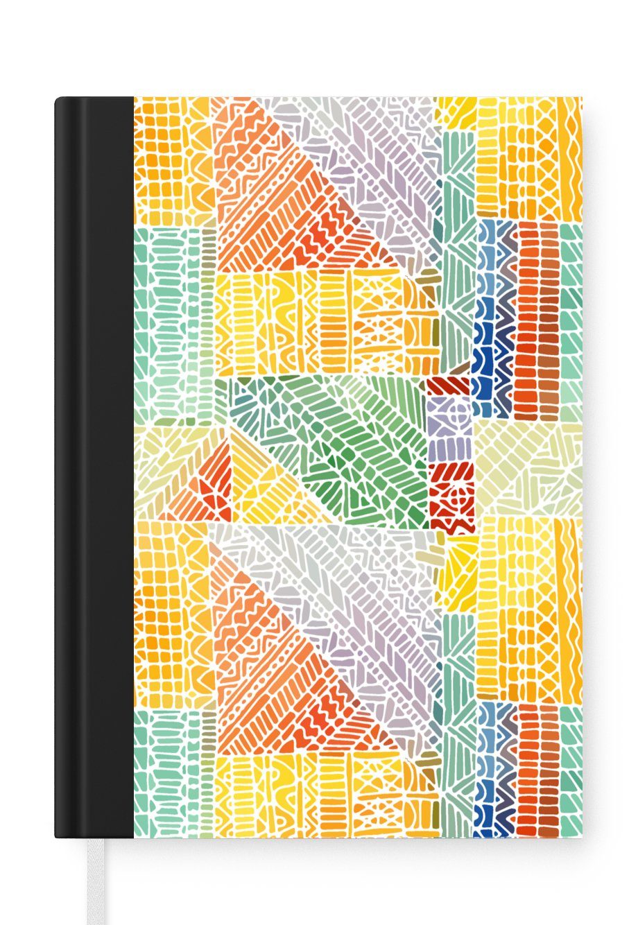 MuchoWow Notizbuch Muster - Mosaik - Abstrakt, Journal, Merkzettel, Tagebuch, Notizheft, A5, 98 Seiten, Haushaltsbuch