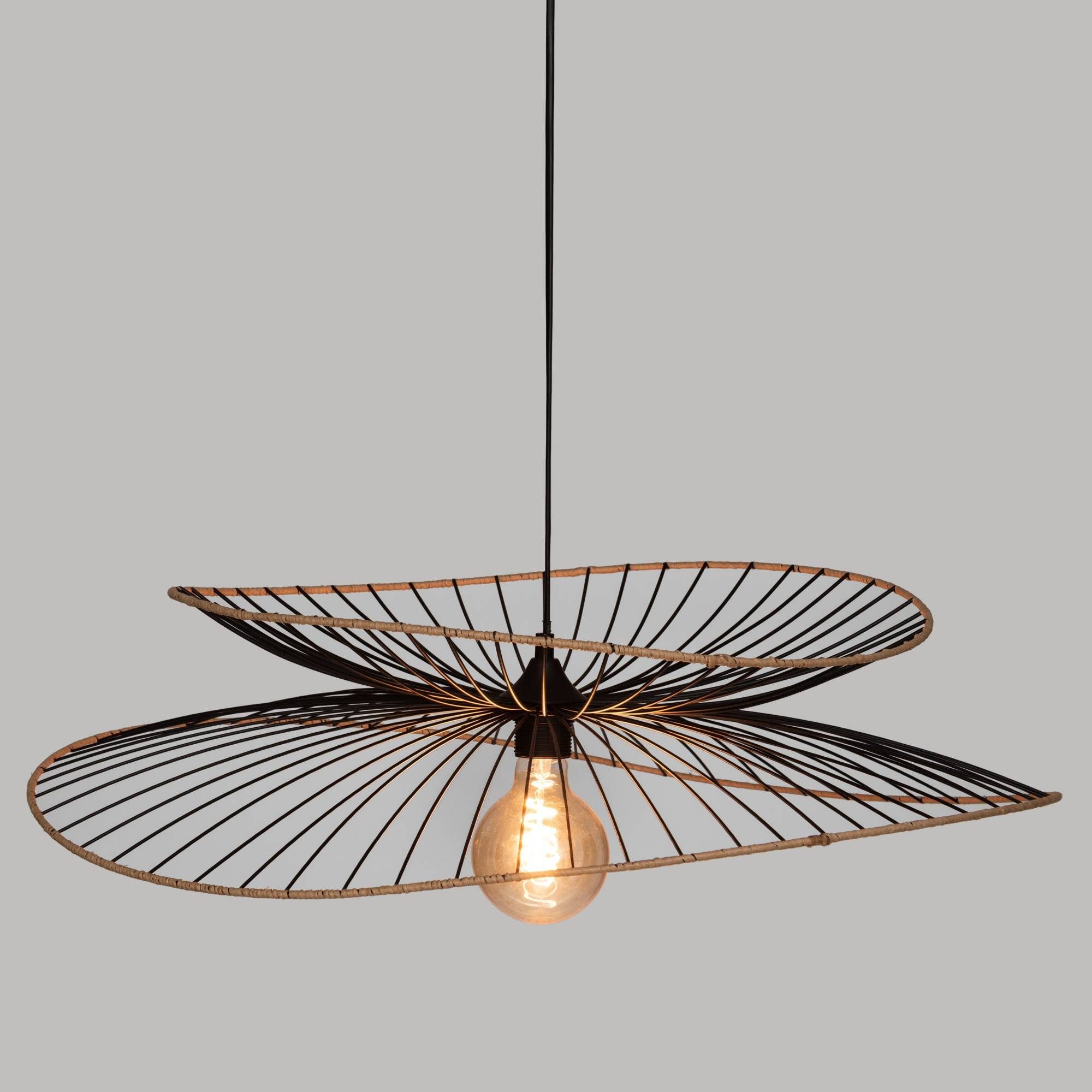 Atmosphera Créateur d'intérieur Pendelleuchte Hängeleuchte ALARA mit Lampenschirm aus Metall, Ø 69 cm, Leuchte mit Dekofunktion, ohne Leuchtmittel