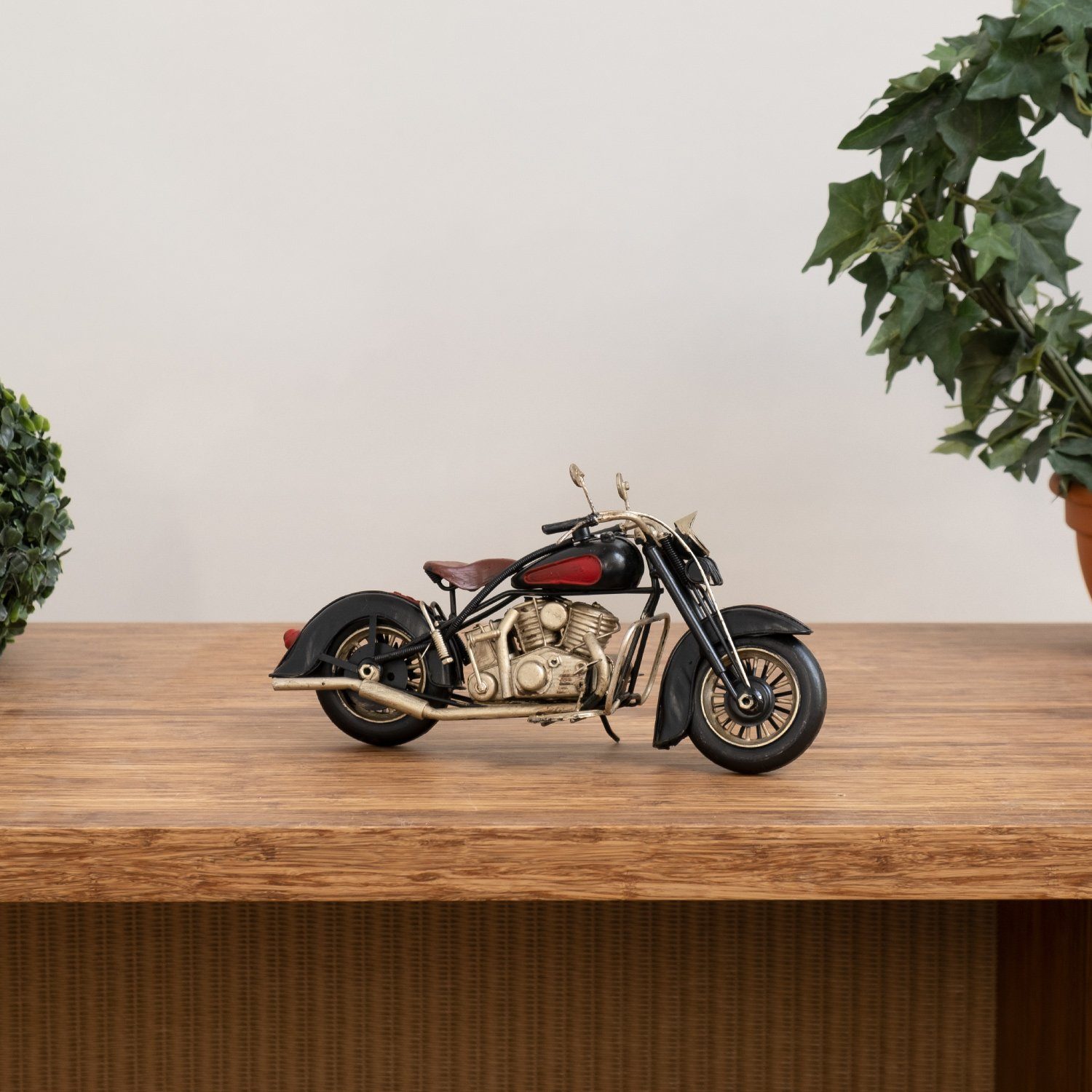 Moritz Dekofigur Blech-Deko Motorrad rot schwarz, Polyresin Figuren Deko Ge günstig online kaufen